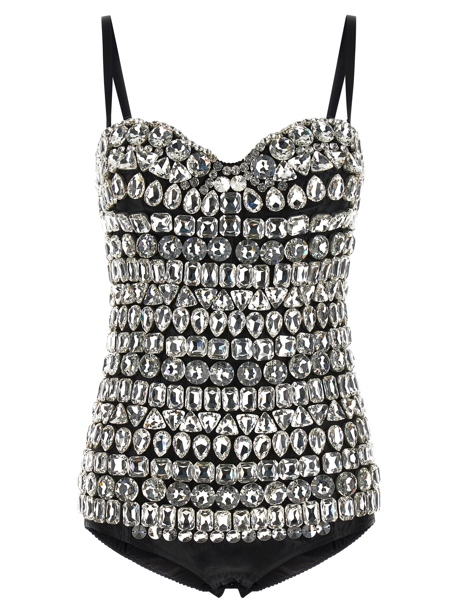 Dolce & Gabbana Silver Polyamide Bodysuit Dolce & Gabbana