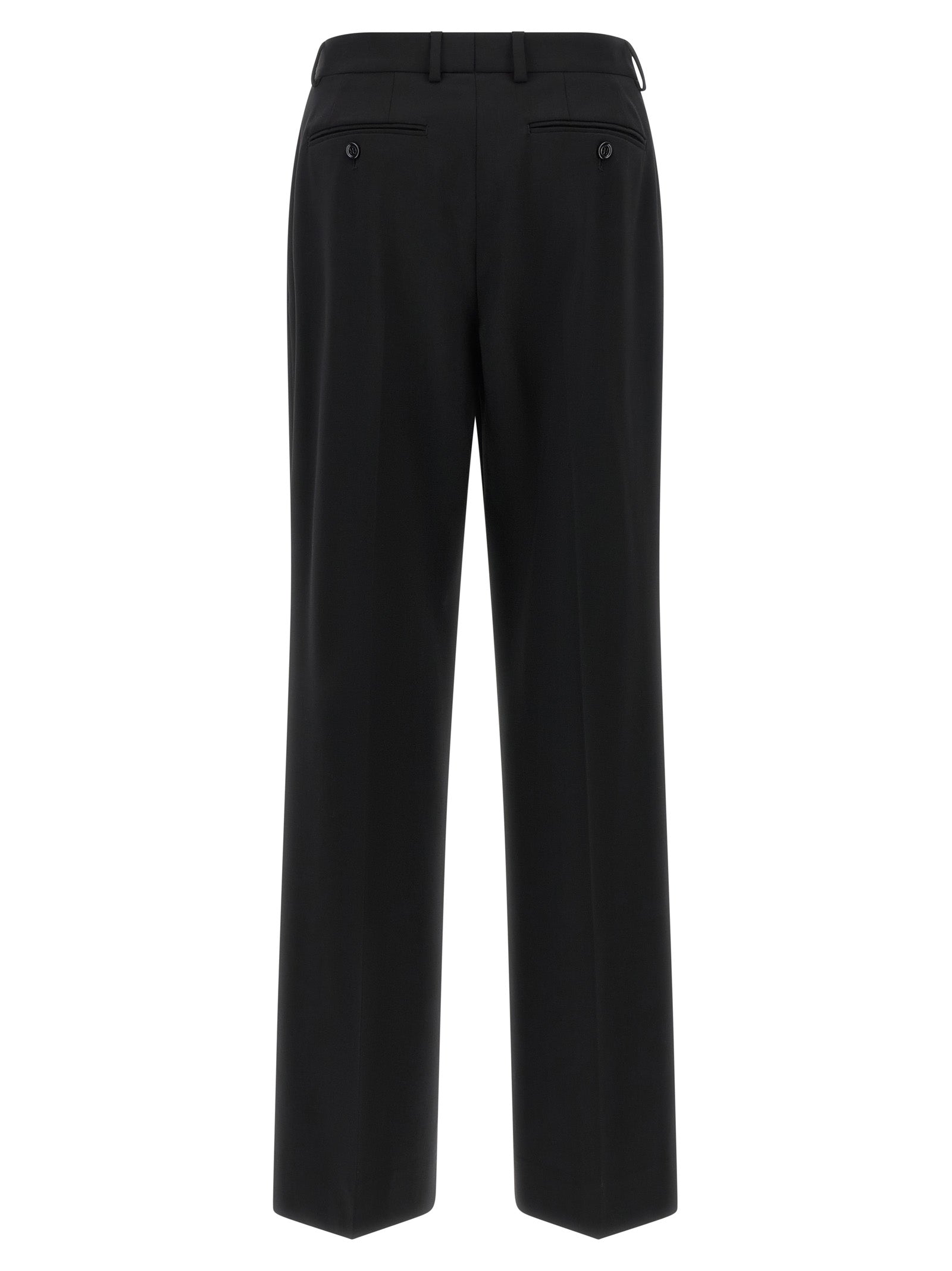 Dolce & Gabbana Black Virgin Wool Casual Pants Dolce & Gabbana