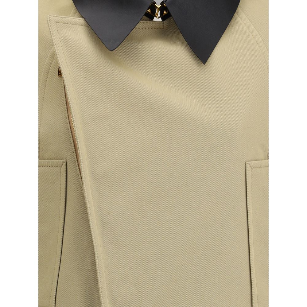 Givenchy Beige Cotton Leather Jacket Givenchy