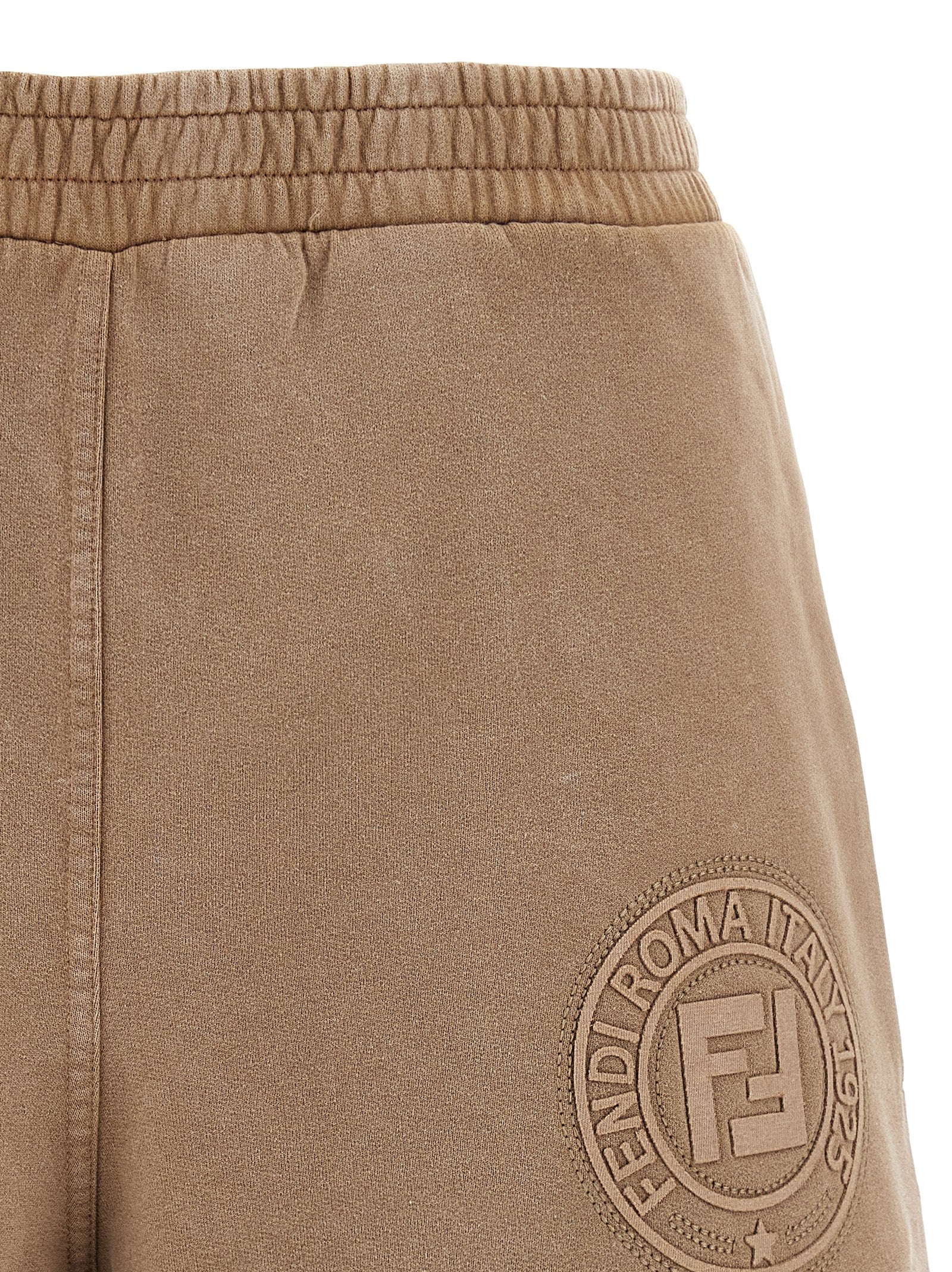 Fendi Brown Cotton Bermuda Shorts Fendi
