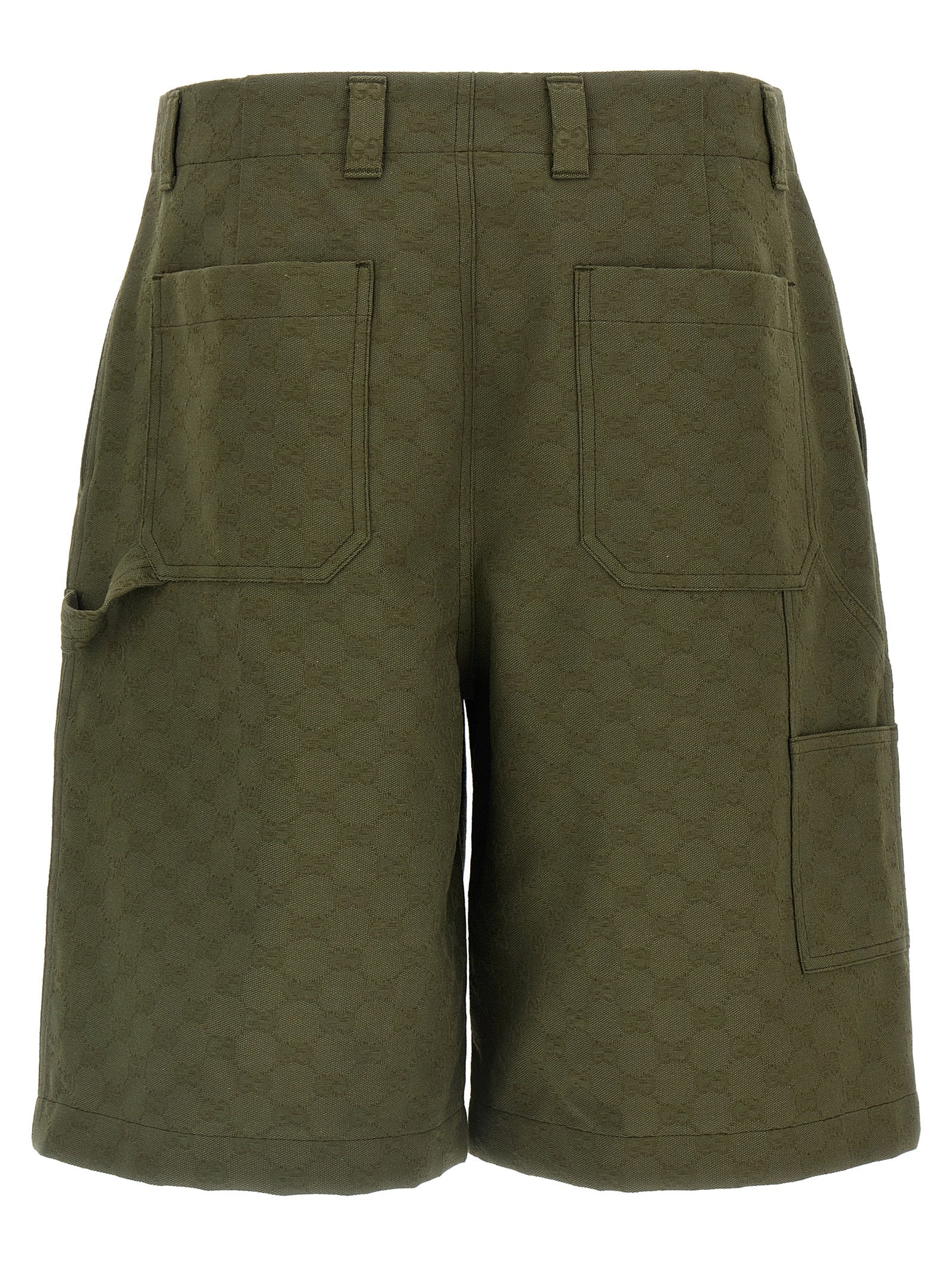 Gucci Bicolor Cotton Bermuda Shorts Gucci