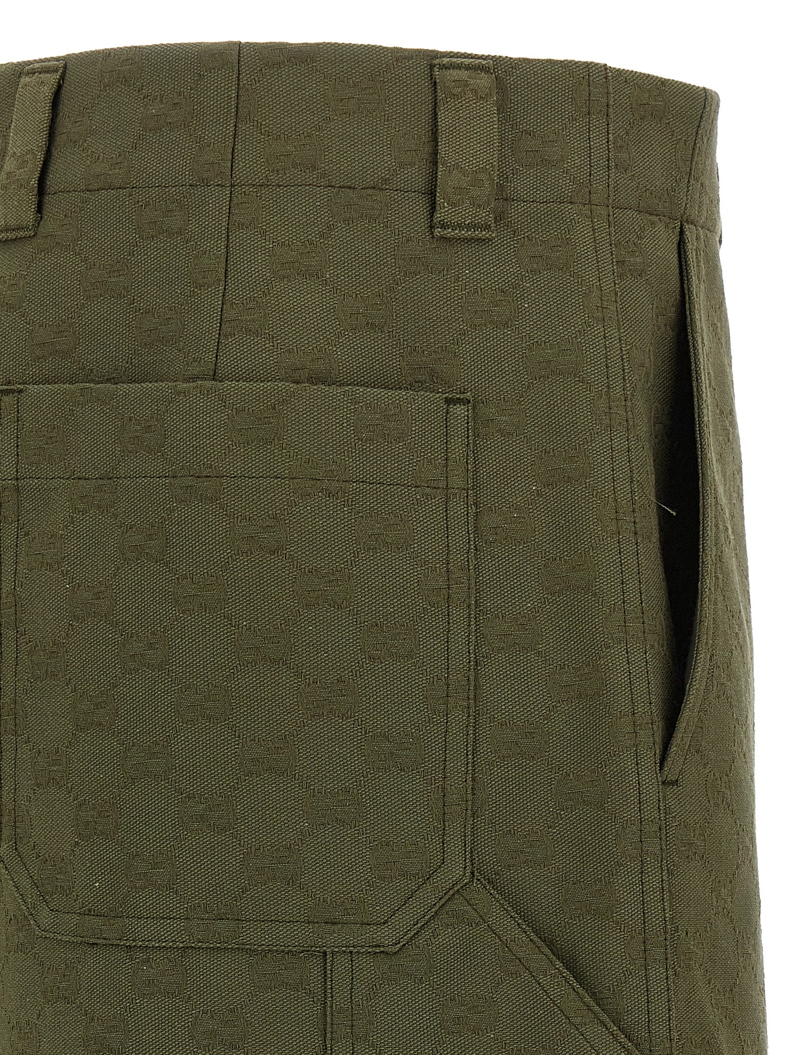 Gucci Bicolor Cotton Bermuda Shorts Gucci