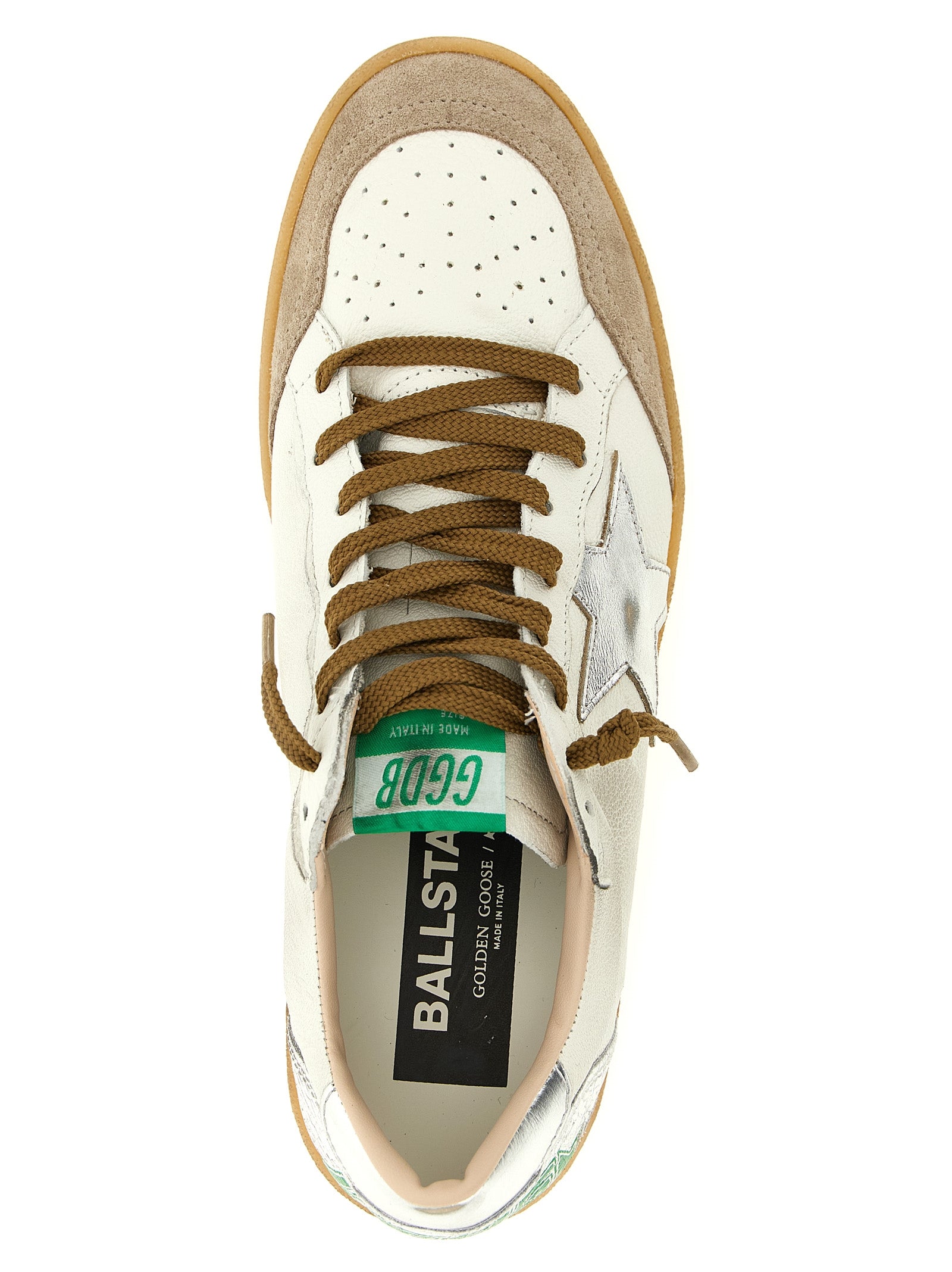 Golden Goose Silver Goatskin Low Top Sneakers Golden Goose