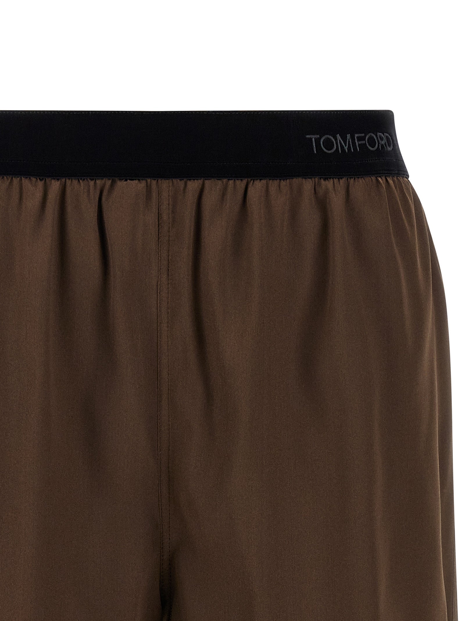 Tom Ford Brown Silk Bermuda Shorts Tom Ford