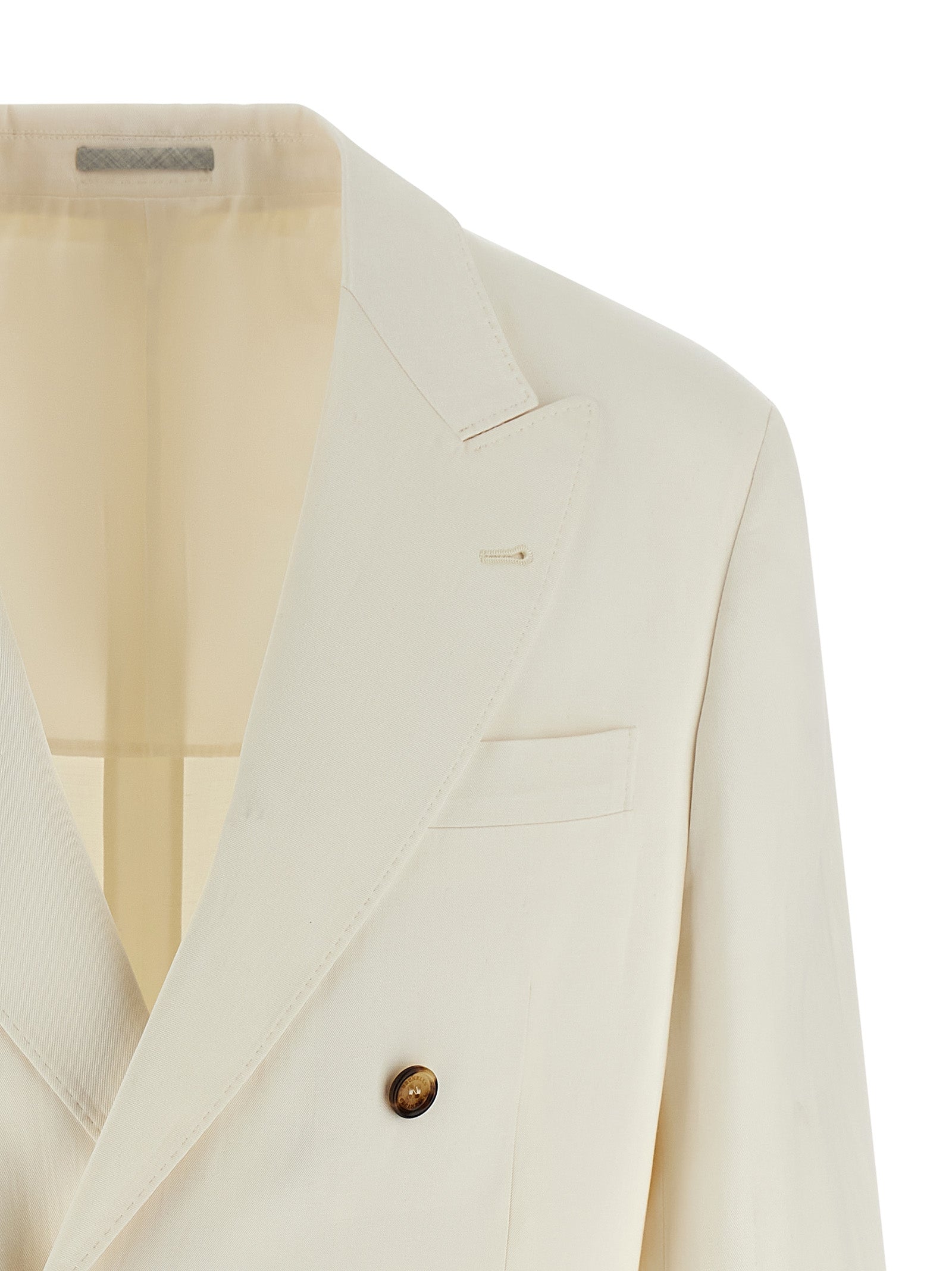 Brunello Cucinelli White Silk Blazer Brunello Cucinelli