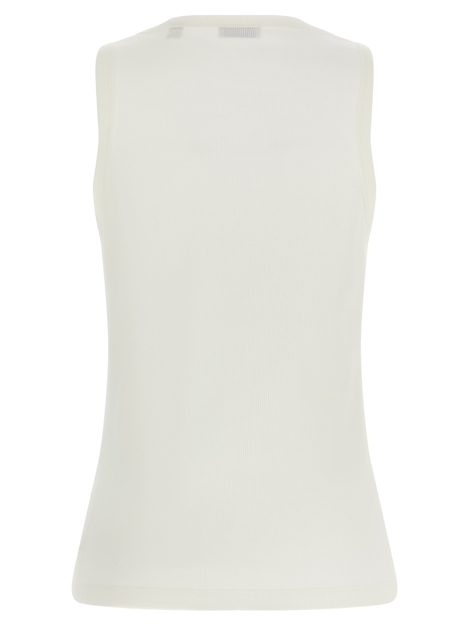 Burberry White Cotton Tank Tops Burberry