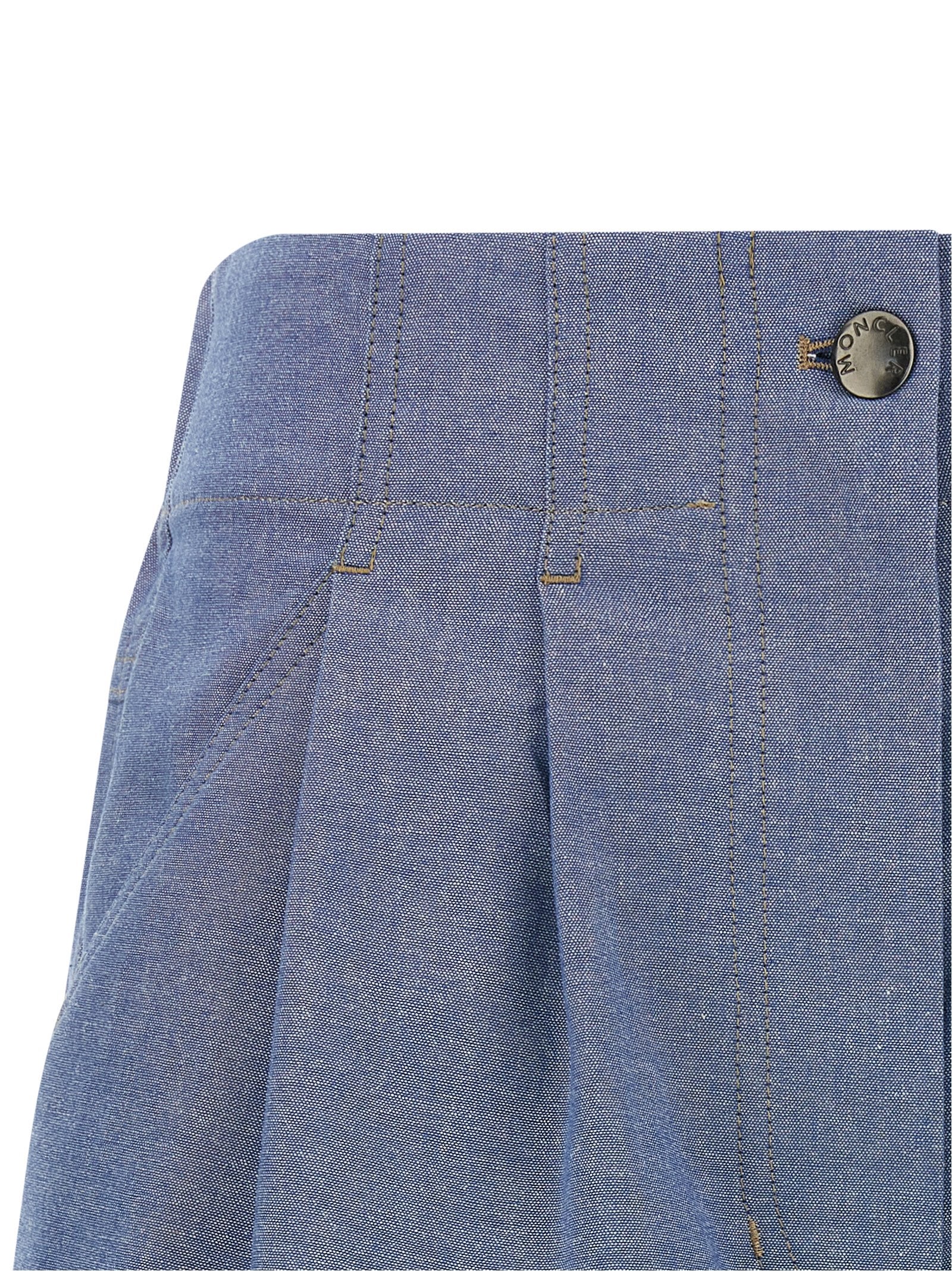 Moncler Grenoble Blue Cotton Bermuda Shorts Moncler Grenoble