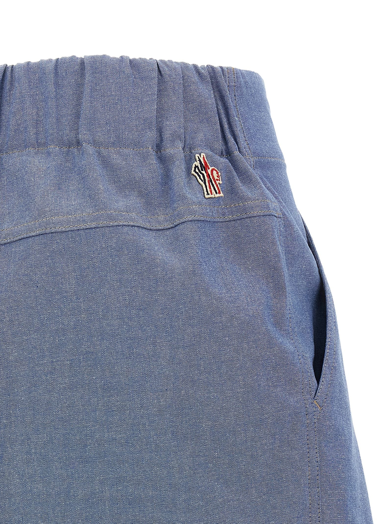 Moncler Grenoble Blue Cotton Bermuda Shorts Moncler Grenoble