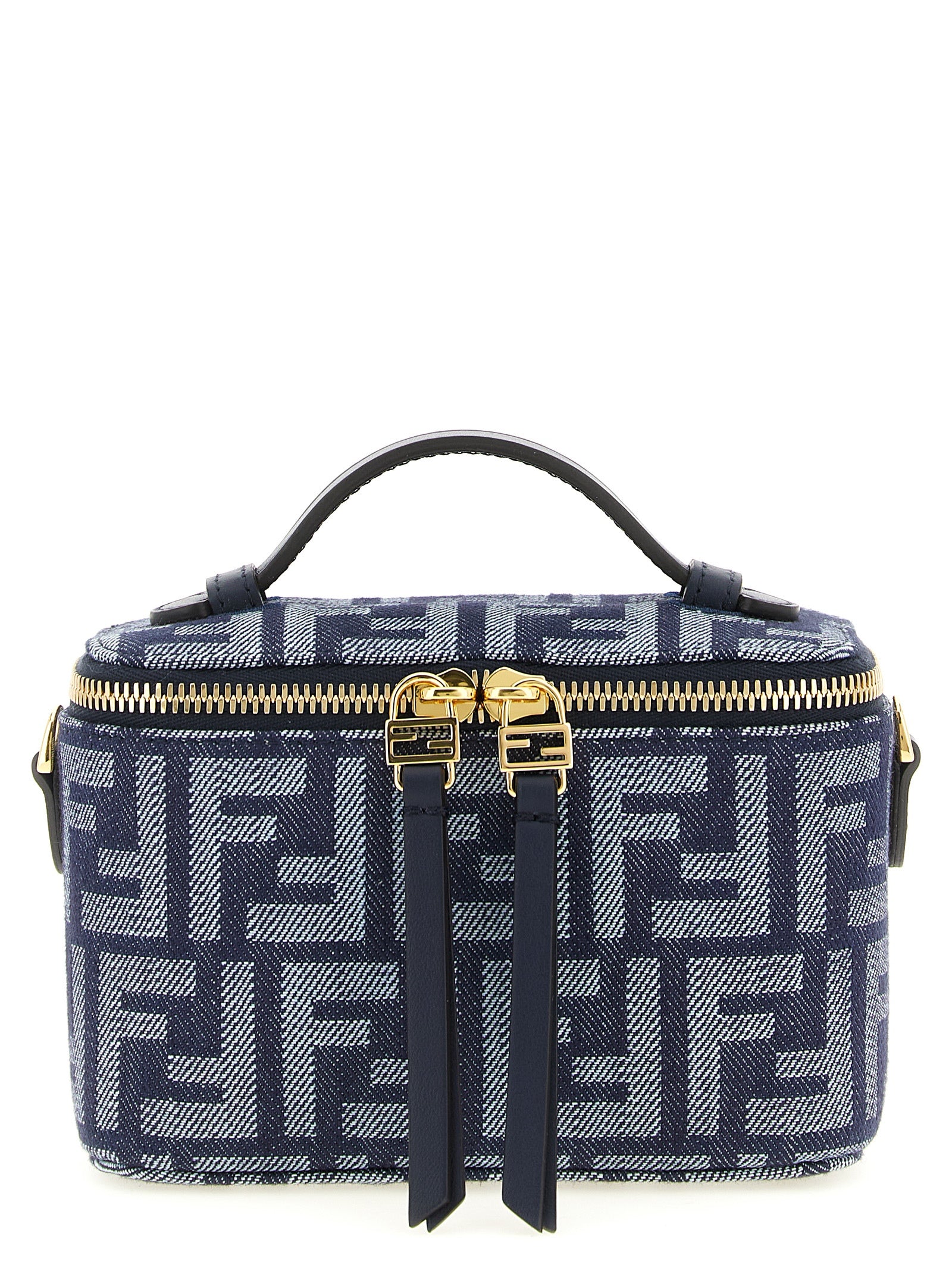 Fendi Blue Cotton Handbag Fendi
