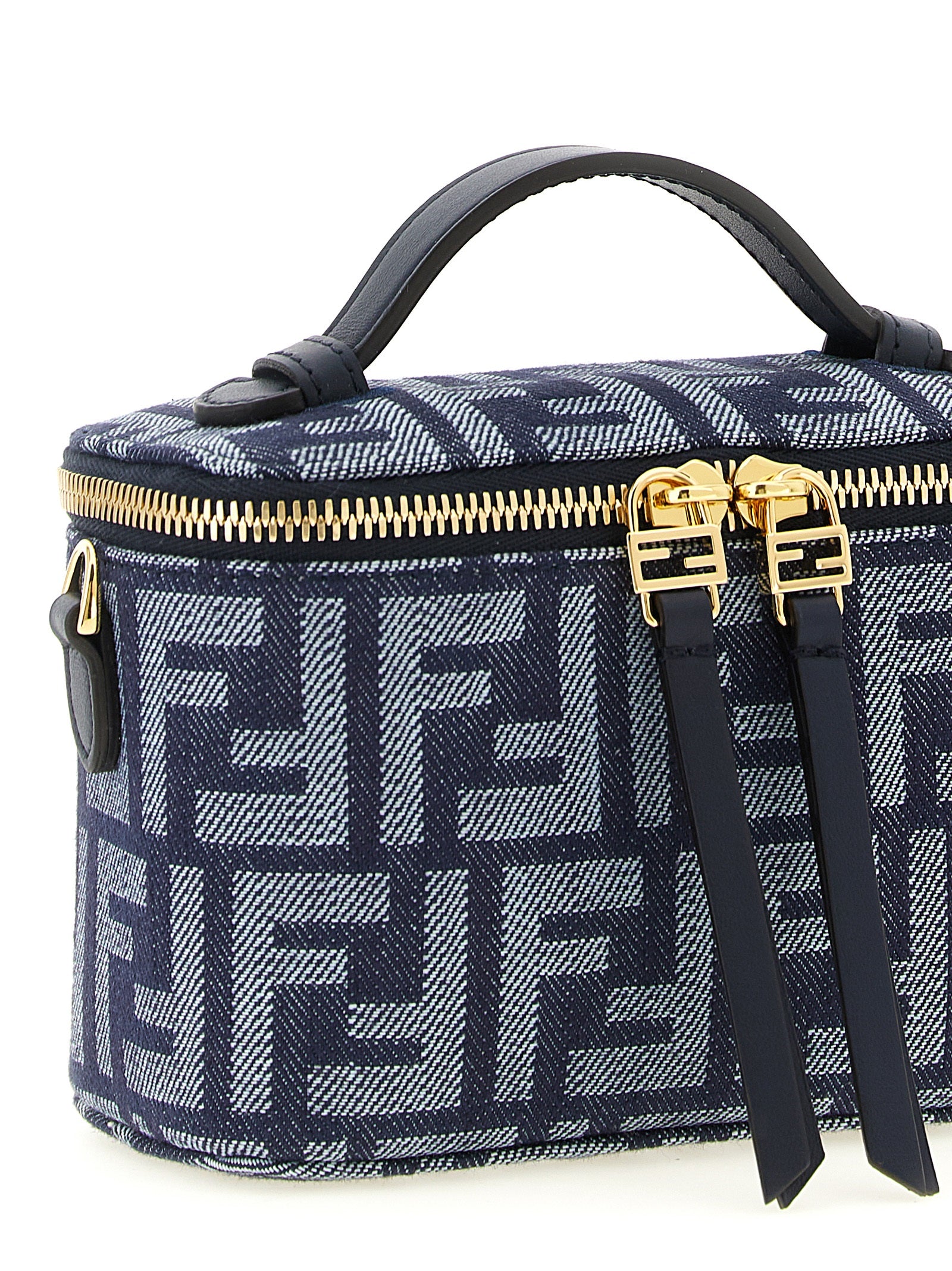 Fendi Blue Cotton Handbag Fendi