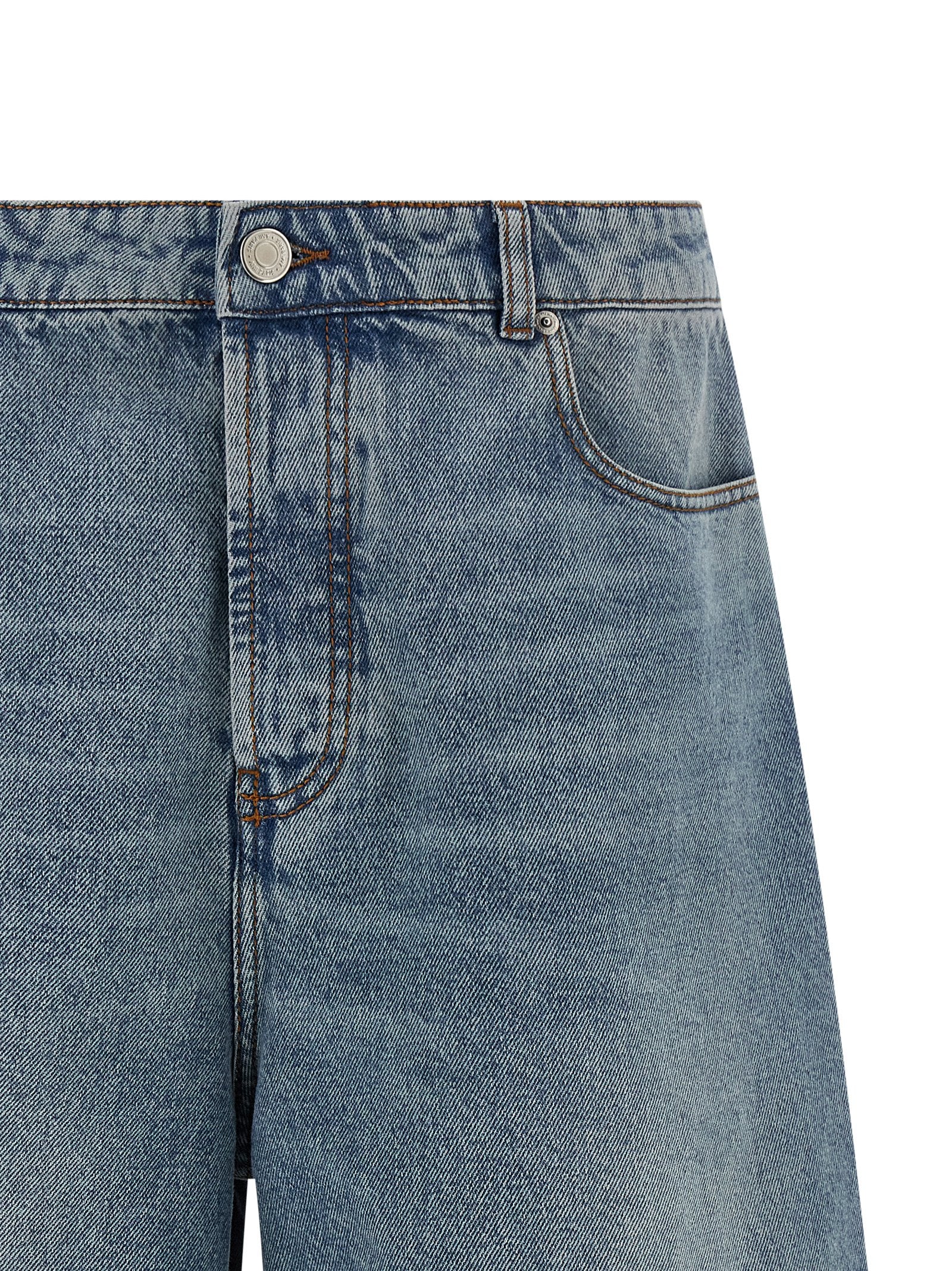 Ami Paris Blue Cotton Bermuda Shorts Ami Paris