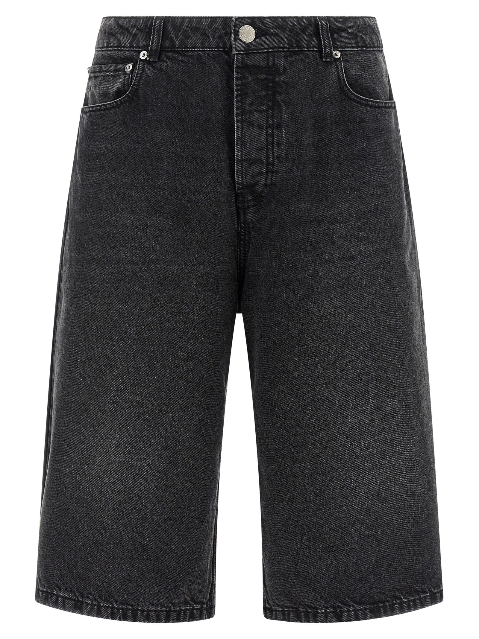 Ami Paris Black Cotton Bermuda Shorts Ami Paris