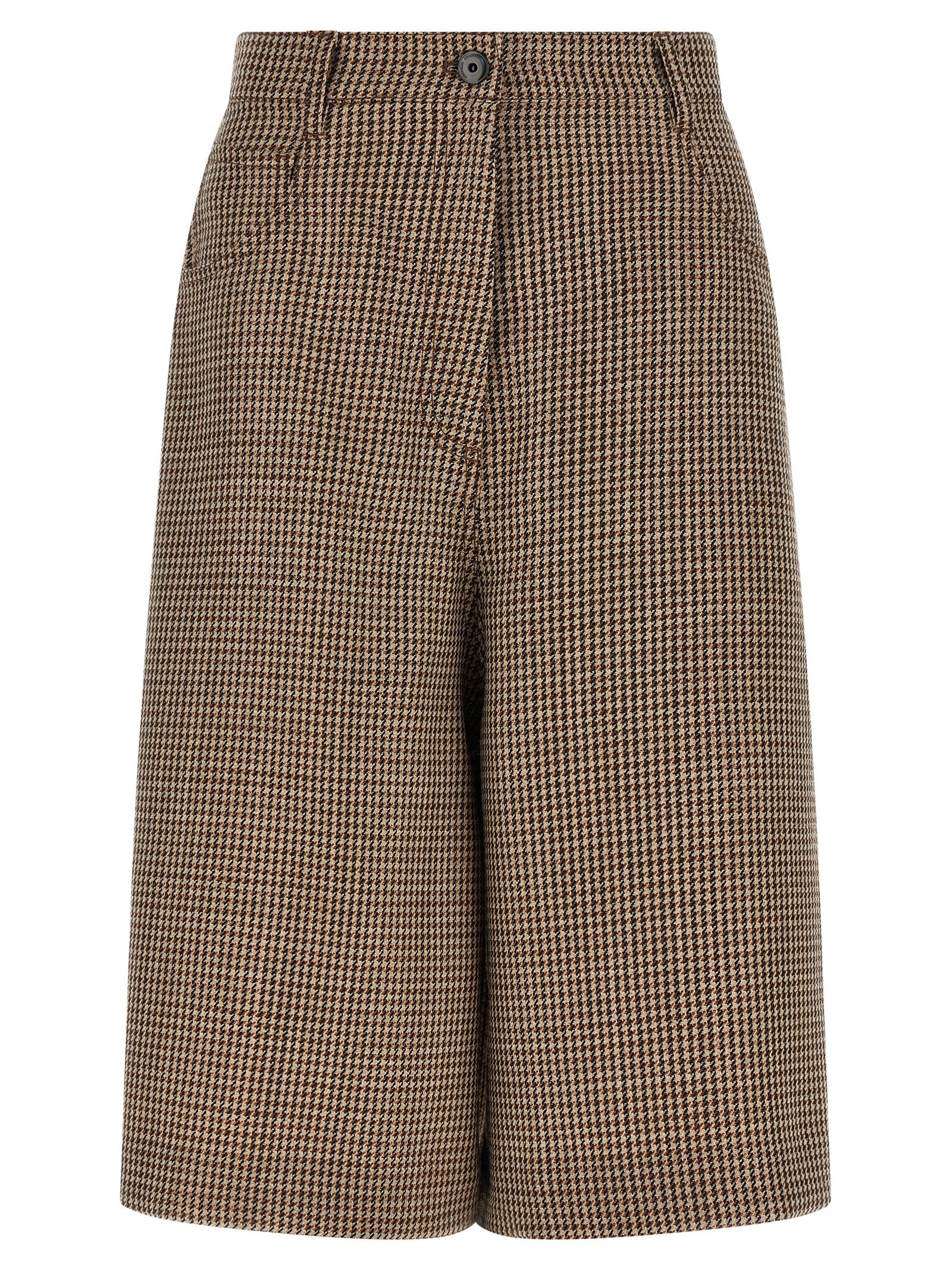 Brunello Cucinelli Brown Virgin Wool Bermuda Shorts Brunello Cucinelli