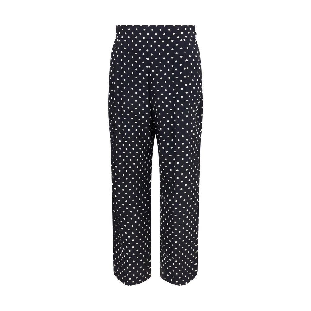 Valentino Black Silk Cropped Pants Valentino
