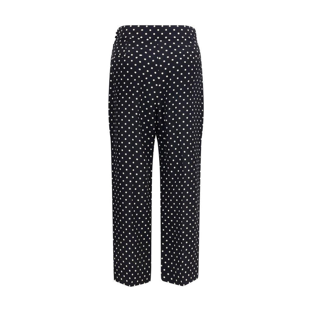 Valentino Garavani Black Silk Cropped Pants Valentino Garavani