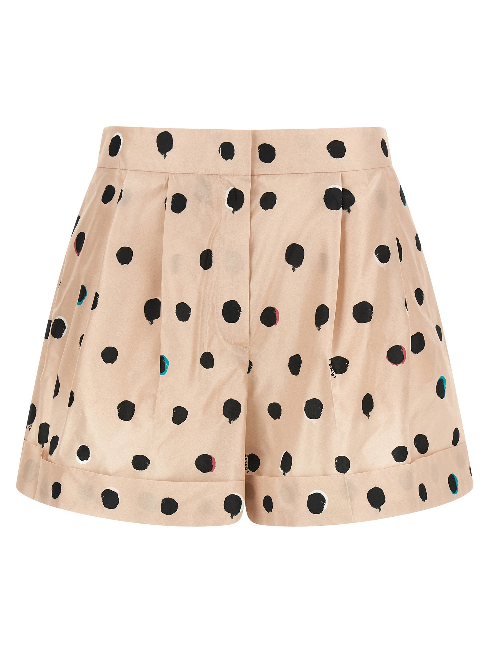 Fendi Multicolor Silk Bermuda Shorts Fendi