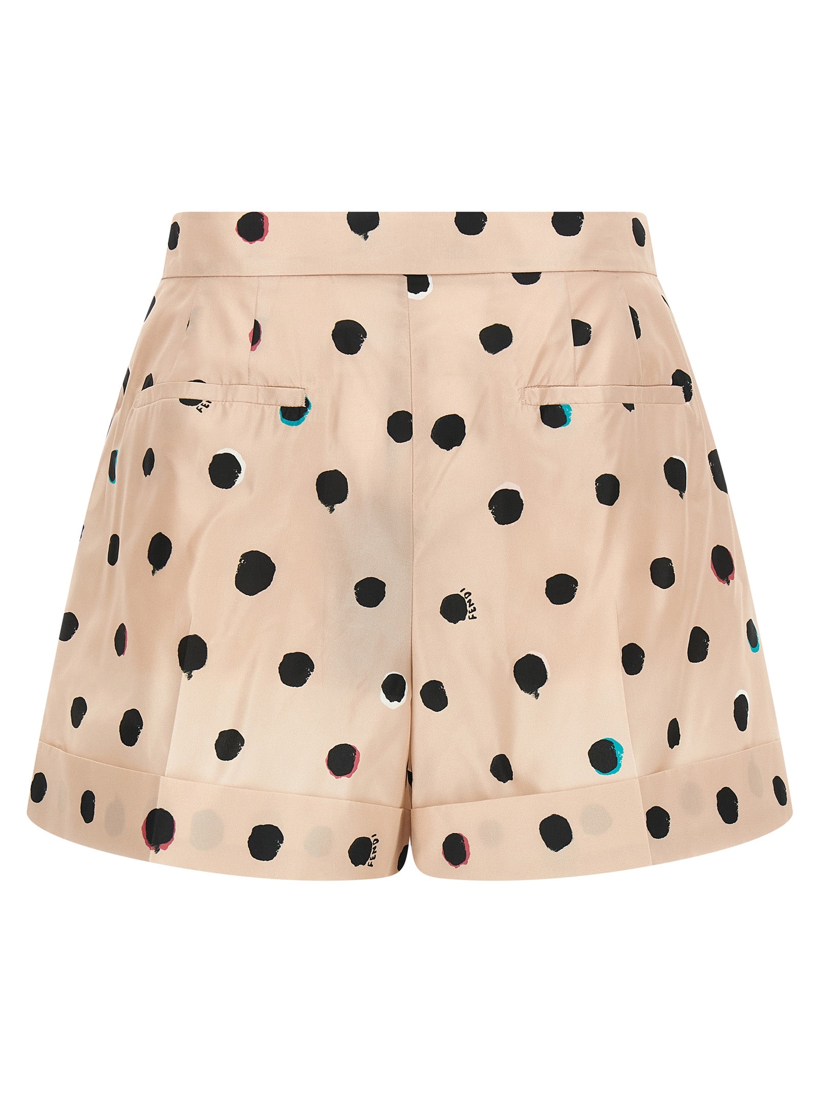 Fendi Multicolor Silk Bermuda Shorts Fendi