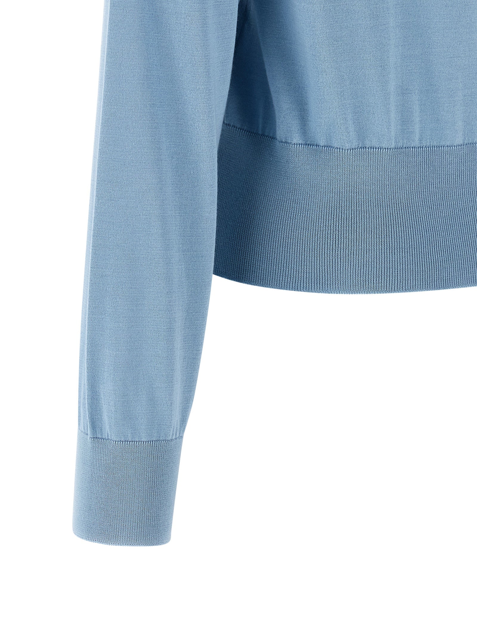 Dolce & Gabbana Blue Silk Cardigan Dolce & Gabbana