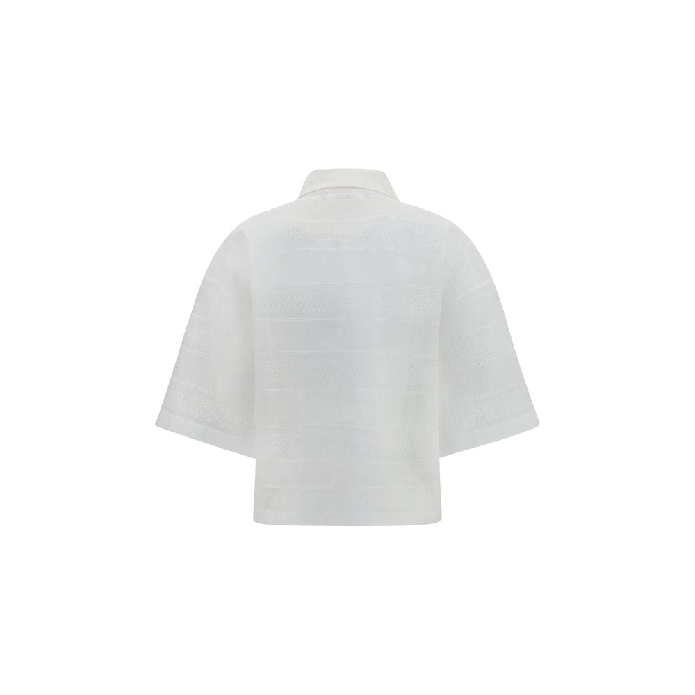 Brunello Cucinelli White Cotton Polo Shirt Brunello Cucinelli