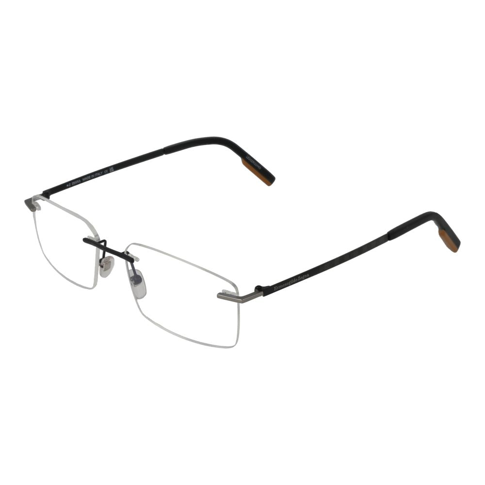 Ermenegildo Zegna Gray Metal Glasses (Frames) Ermenegildo Zegna