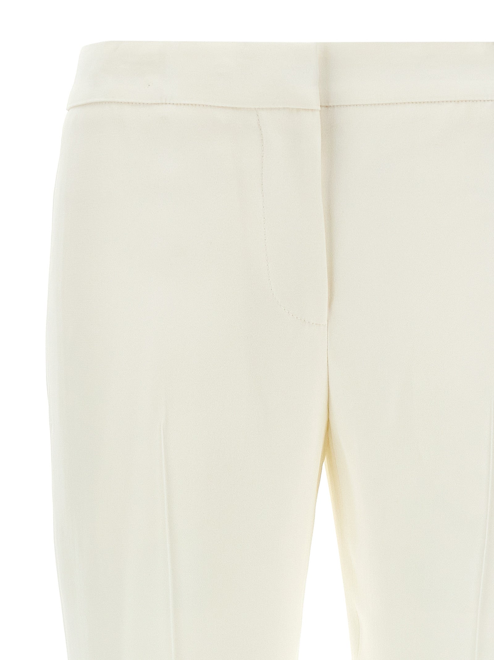 Alexander McQueen White Viscose Casual Pants Alexander McQueen