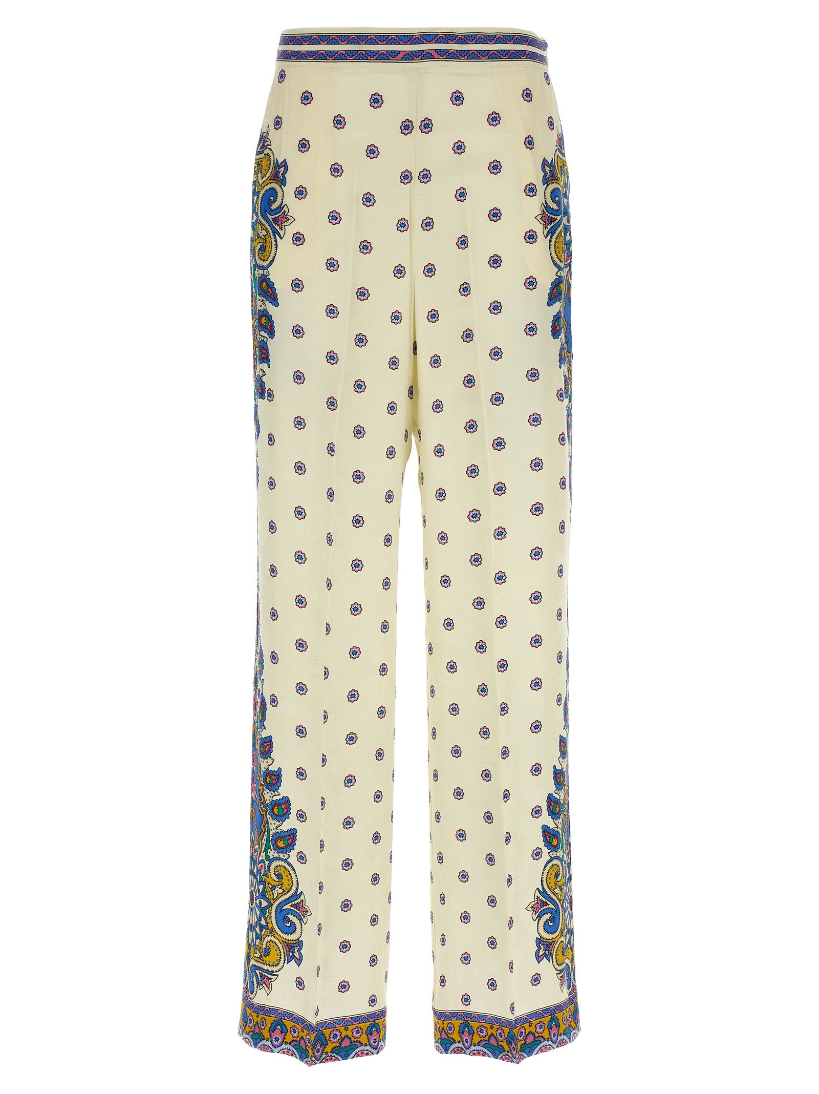 Etro White Viscose Casual Pants Etro