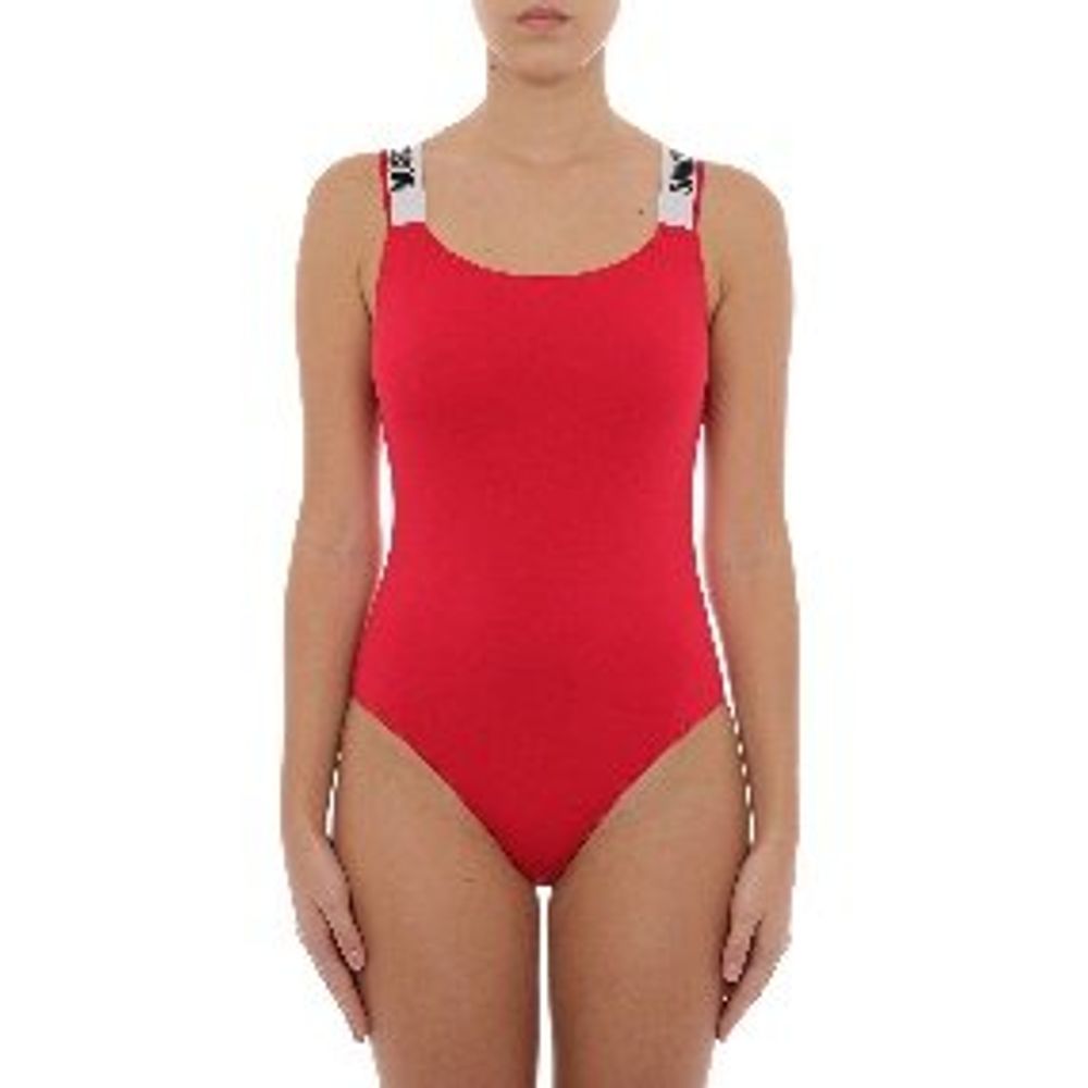 Moschino Red Cotton One-Piece Swimsuit Moschino