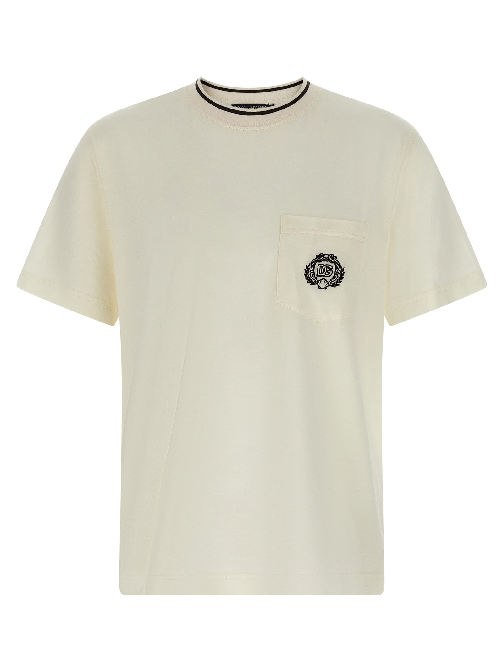 Dolce & Gabbana White Cotton T-Shirt Dolce & Gabbana