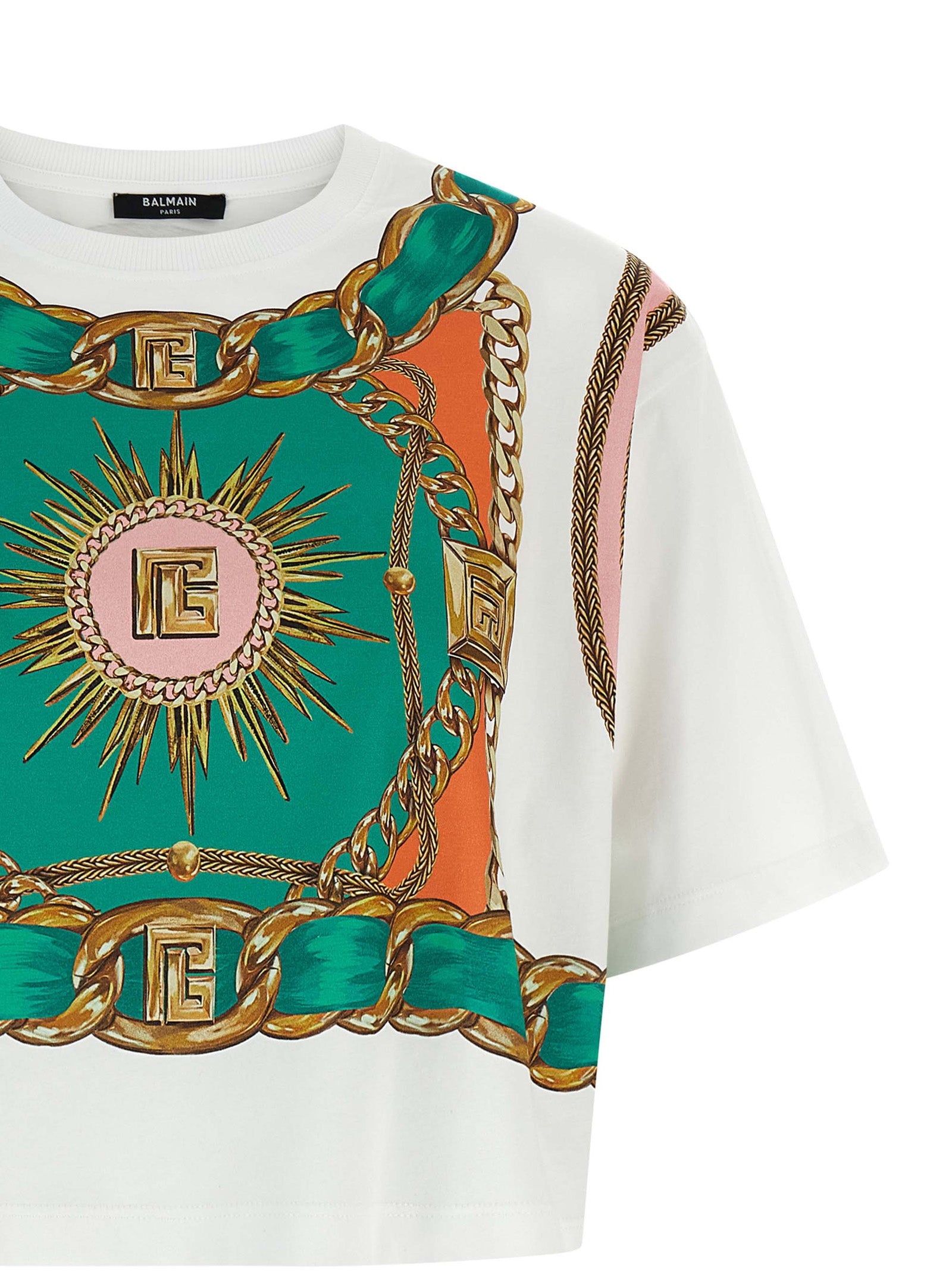 Balmain Multicolor Cotton T-Shirt Balmain