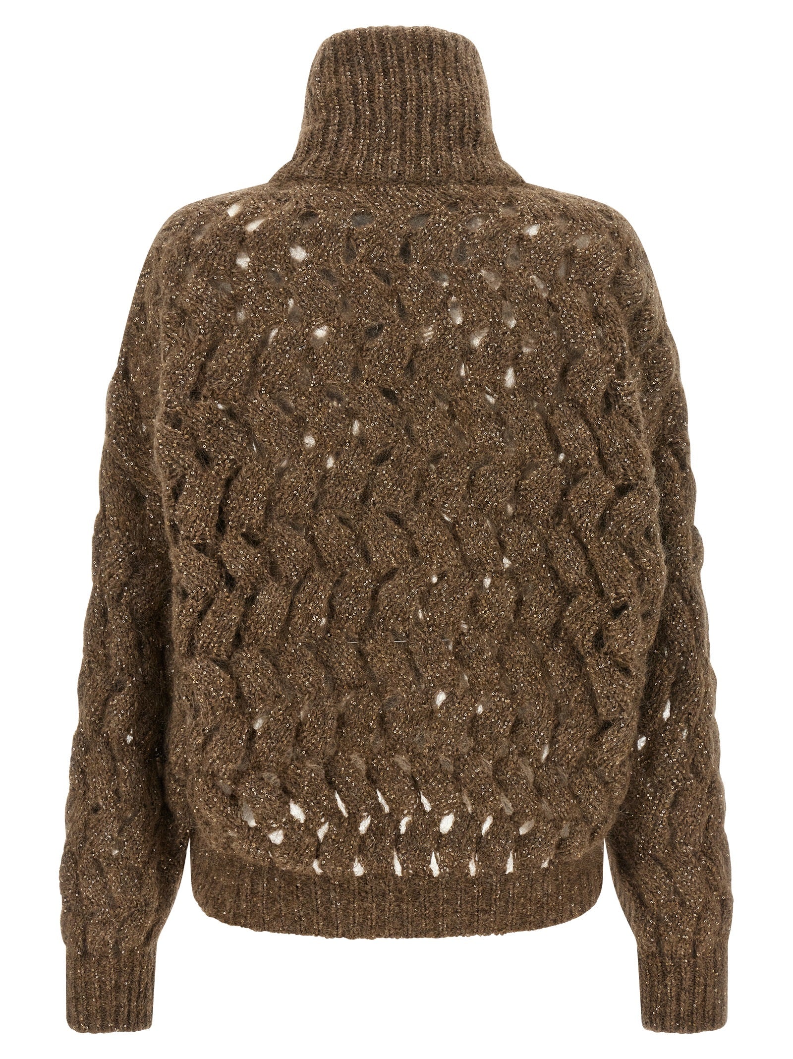 Brunello Cucinelli Brown Wool Cardigan