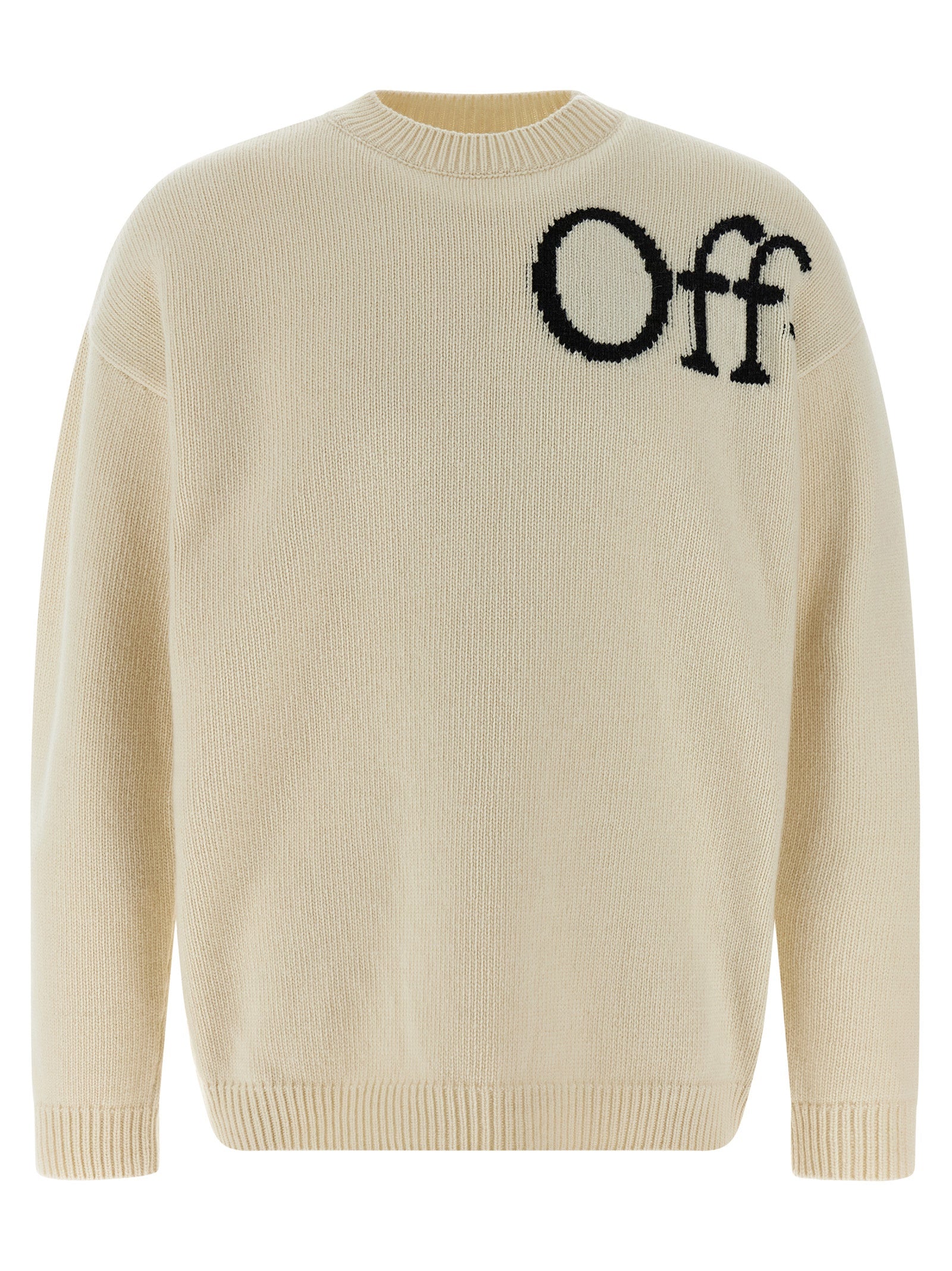 Off-White Bicolor Wool Cardigan