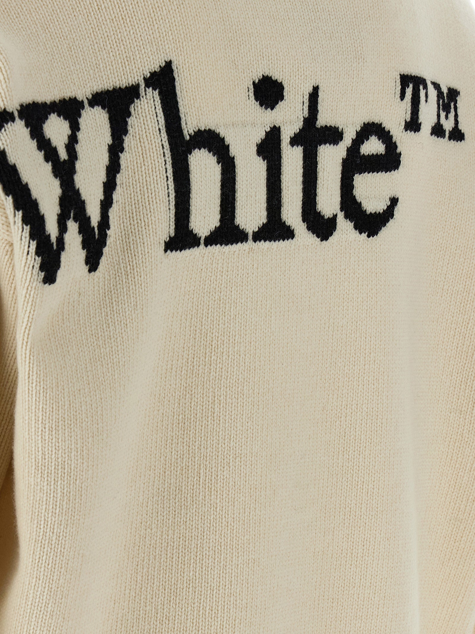 Off-White Bicolor Wool Cardigan
