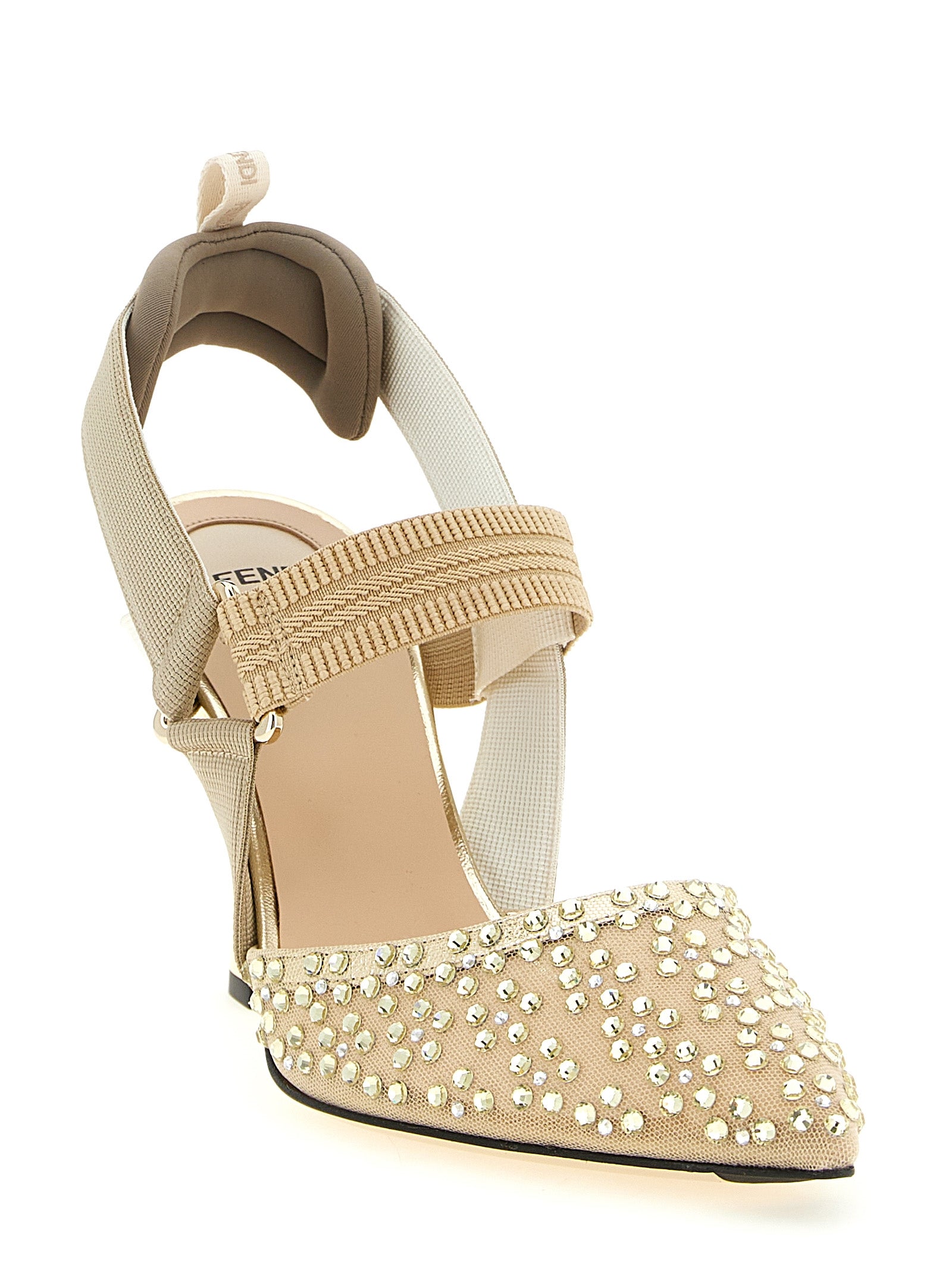 Fendi Beige Polyamide High Heel Pumps Fendi