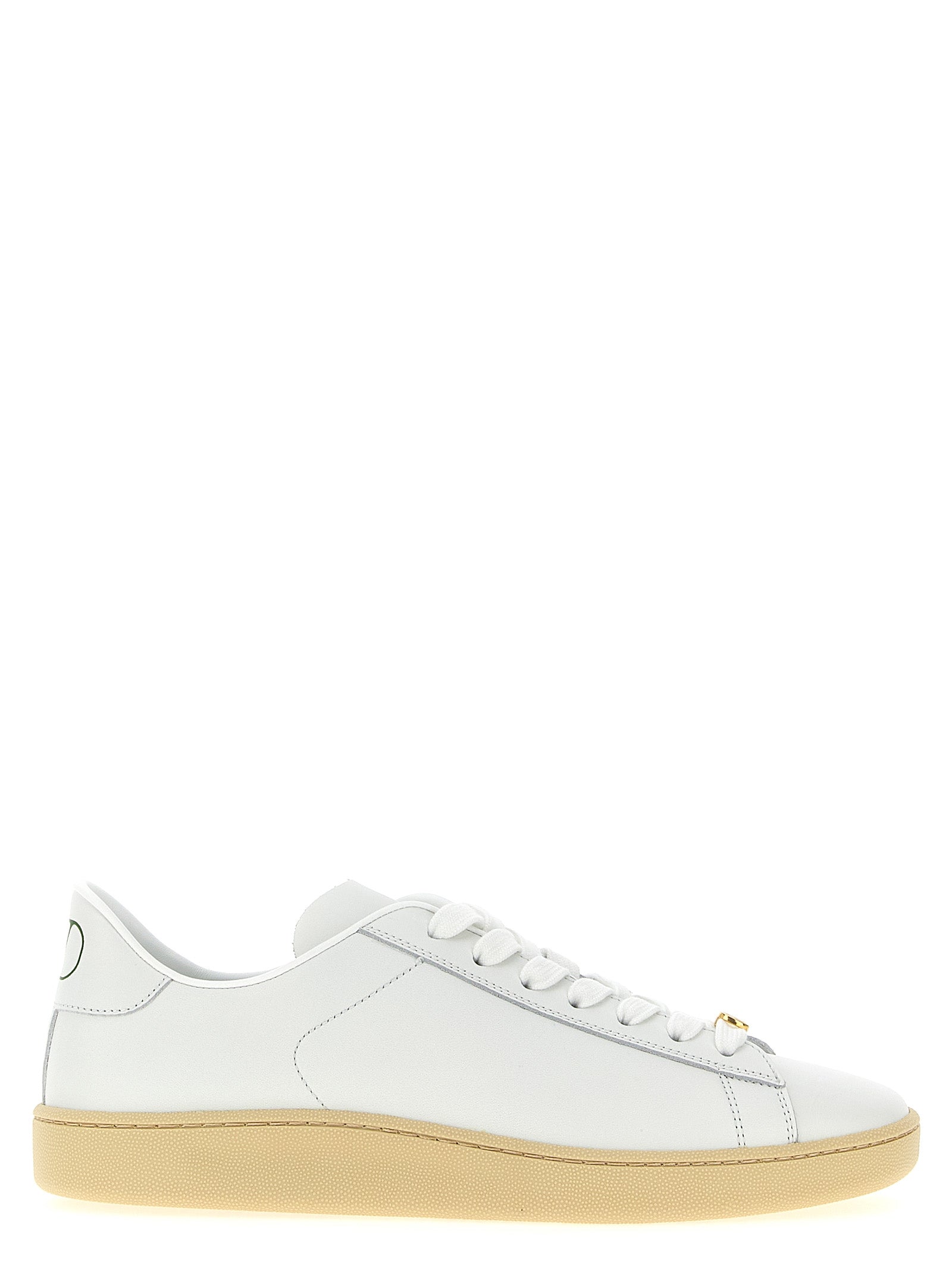 Valentino Garavani White Calfskin Low Top Sneakers Valentino Garavani