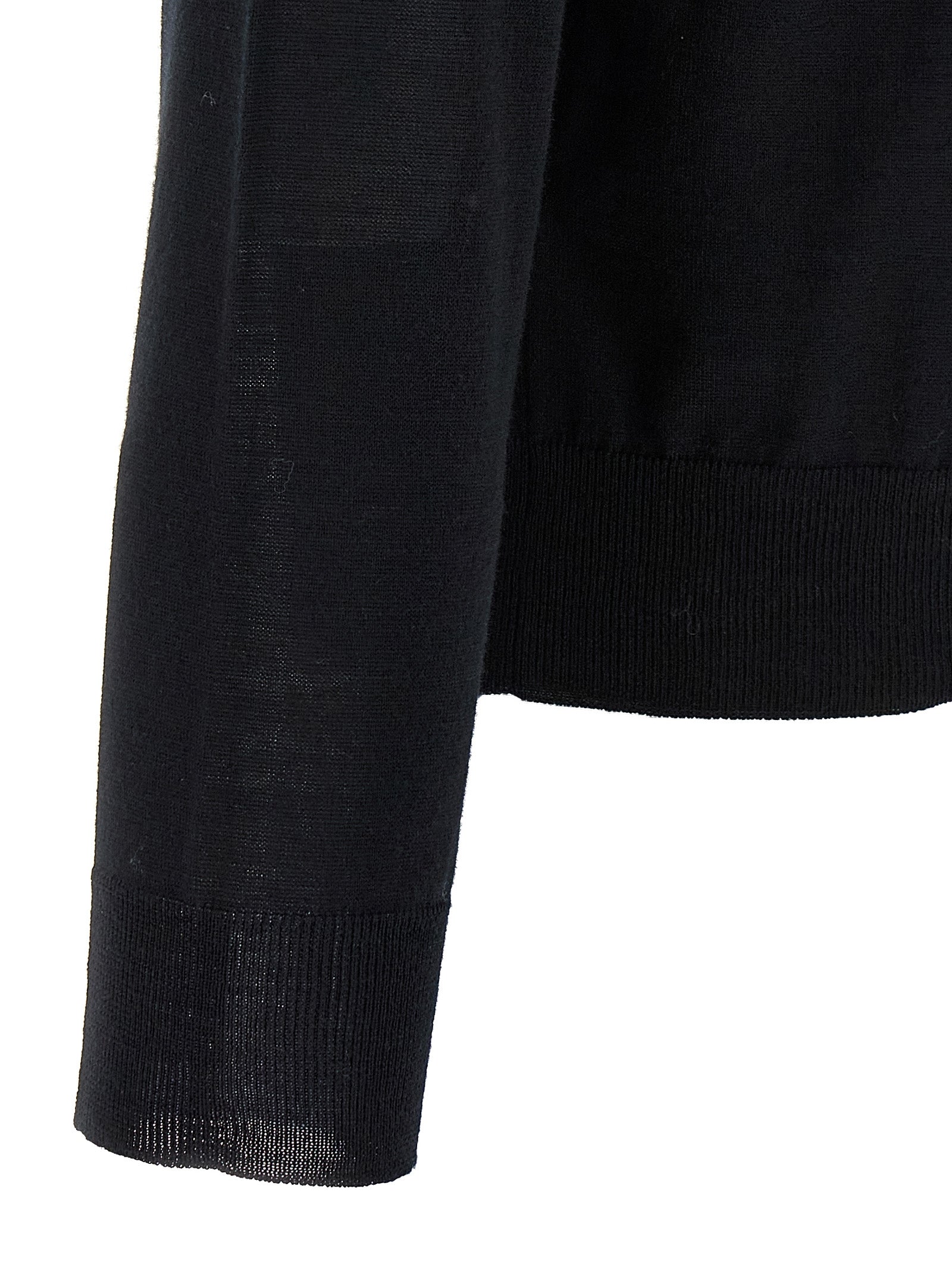 Valentino Garavani Black Virgin Wool Cardigan Valentino Garavani