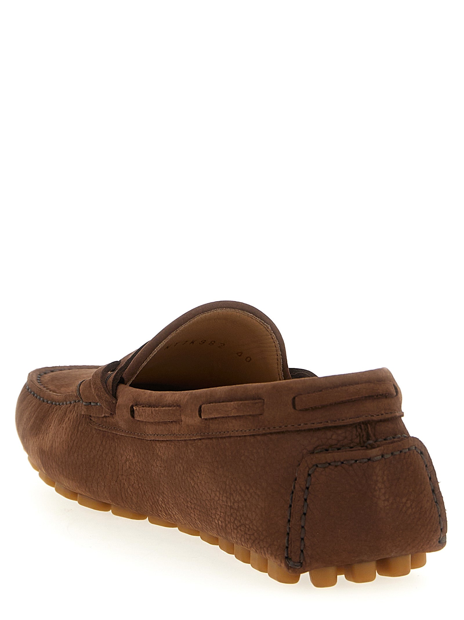 Valentino Garavani Brown Calfskin Slip-On Loafers Valentino Garavani