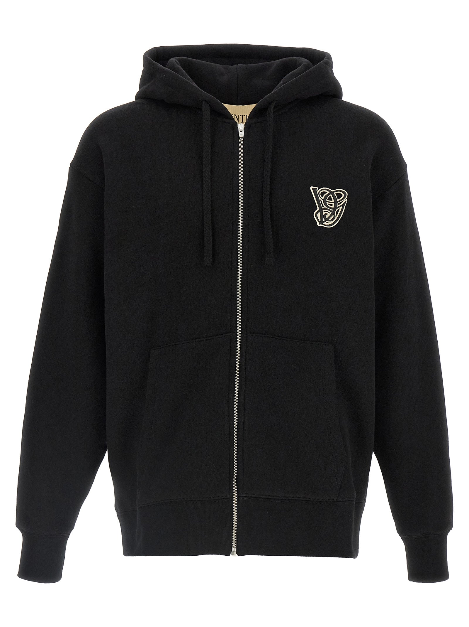 Valentino Garavani Black Cotton Sweatshirt Valentino Garavani