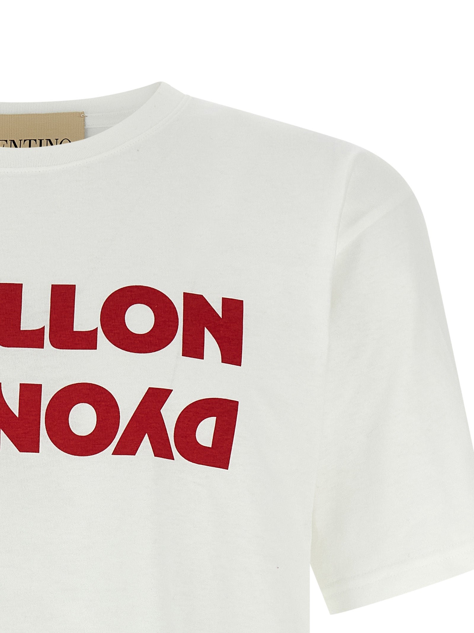 Valentino Garavani White Cotton T-Shirt Valentino Garavani