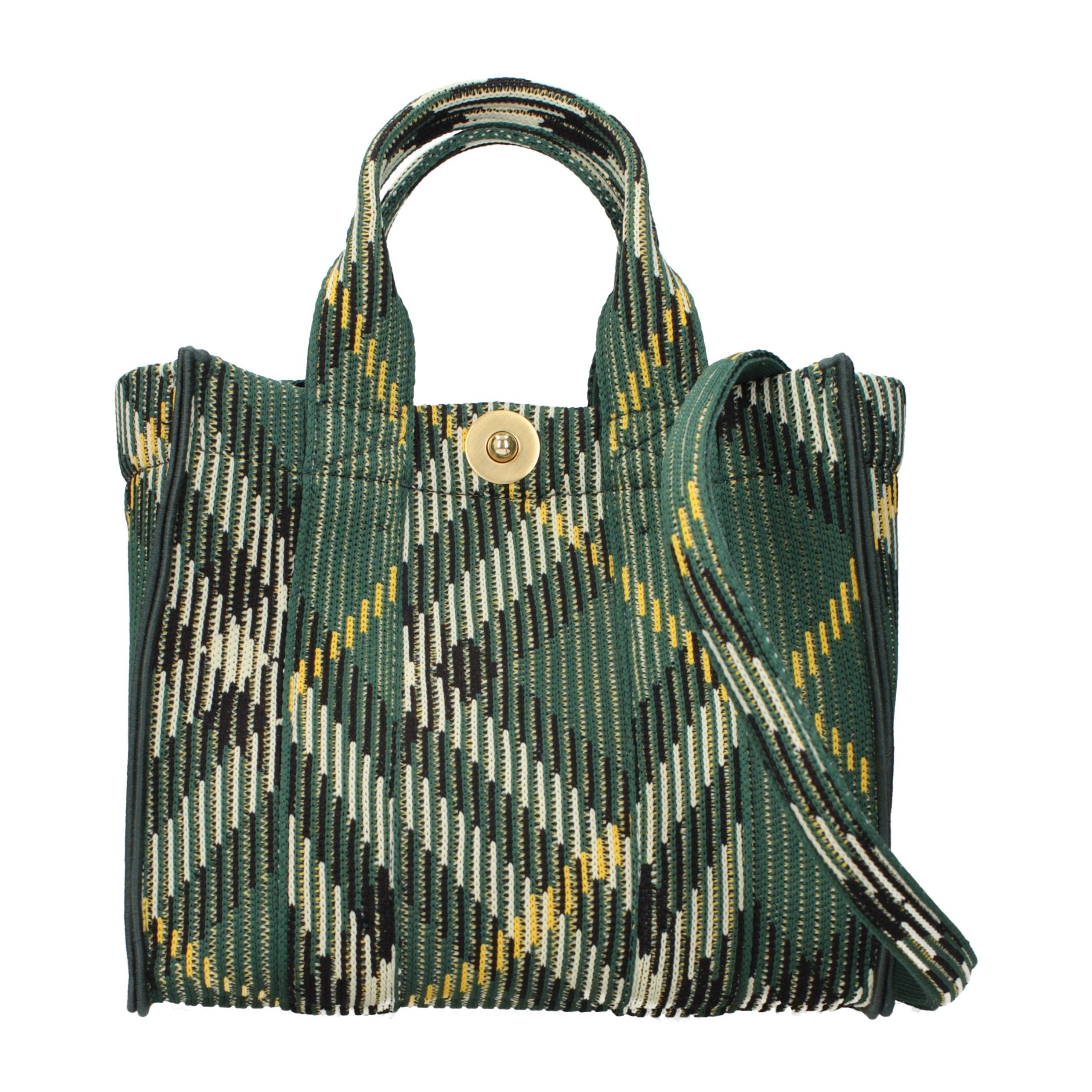 Burberry Green Fabric Handbag Burberry