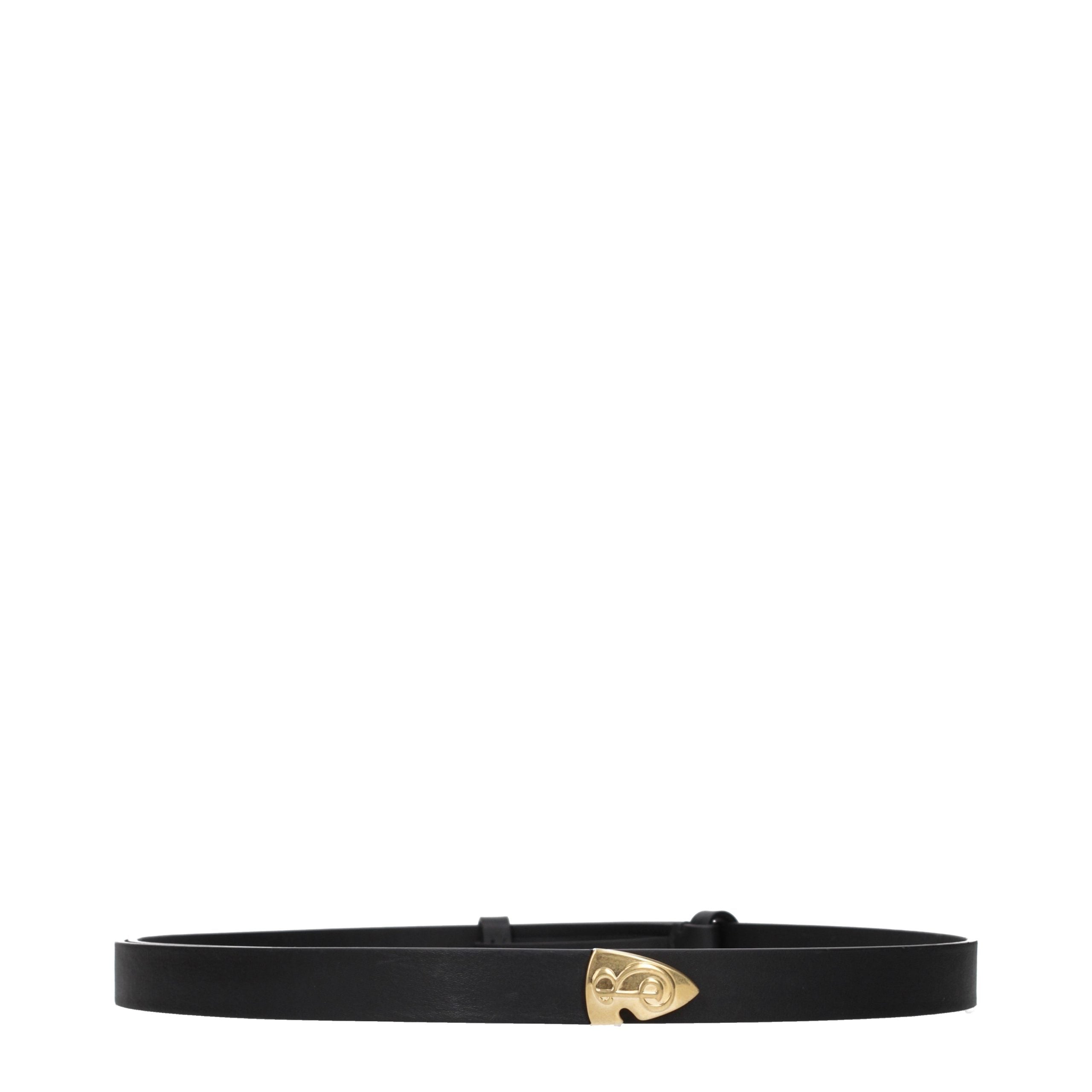 Burberry Black Leather Regular Belt Burberry