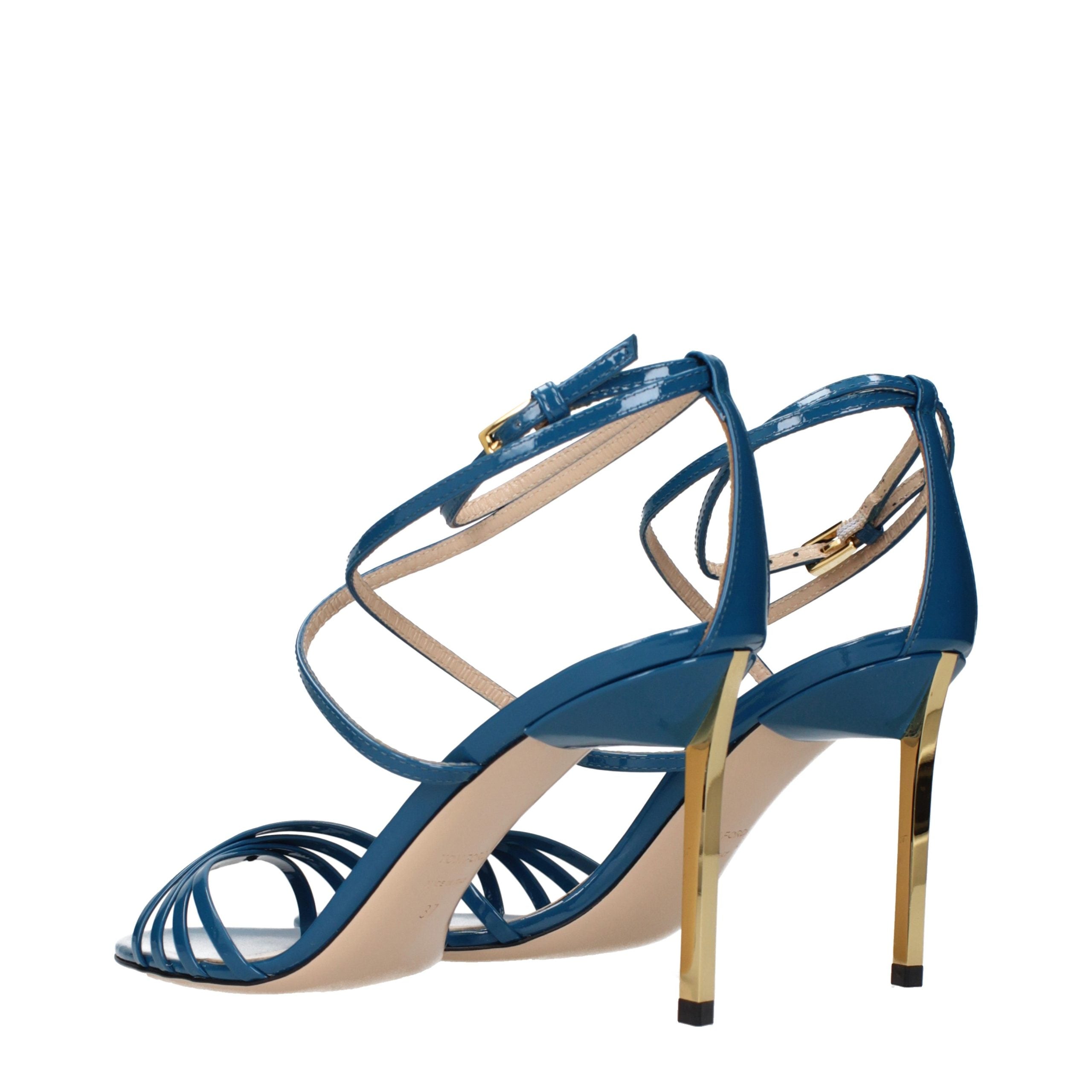 Tom Ford Blue Leather Stiletto Heel Sandals Tom Ford