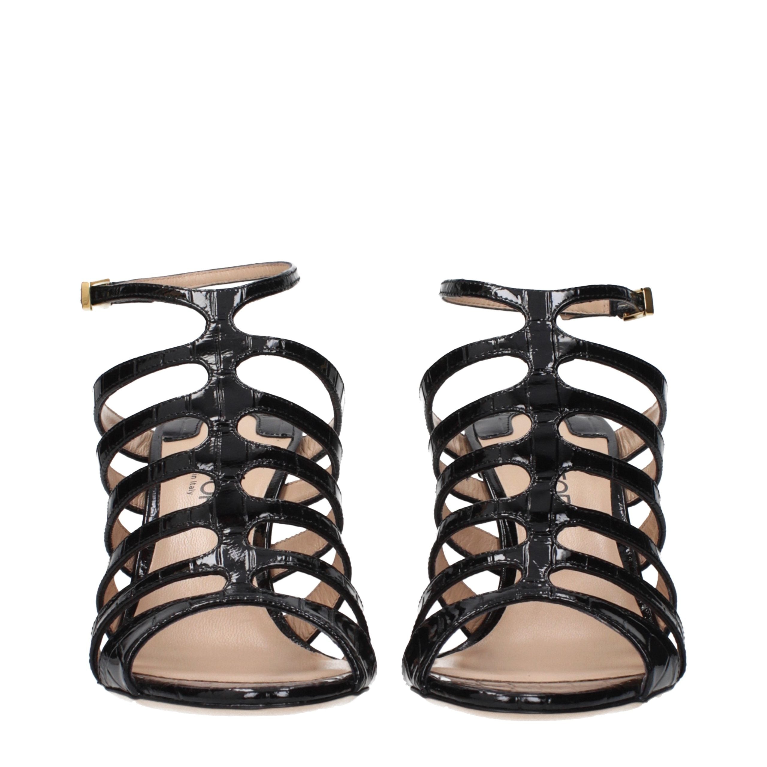 Tom Ford Black Leather Stiletto Heel Sandals Tom Ford