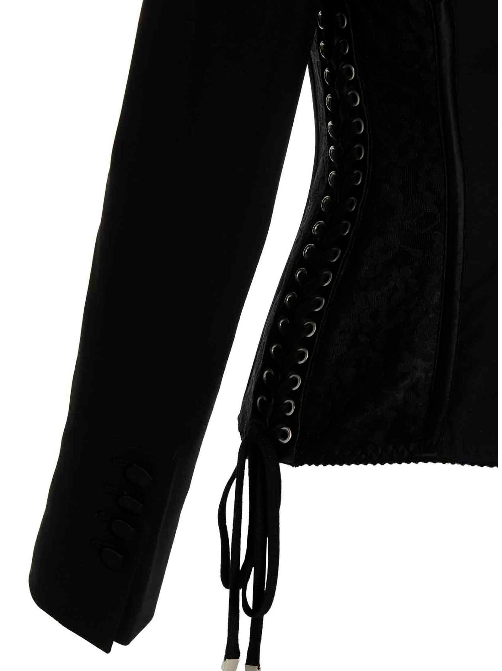 Dolce & Gabbana Black Virgin Wool Blazer Dolce & Gabbana