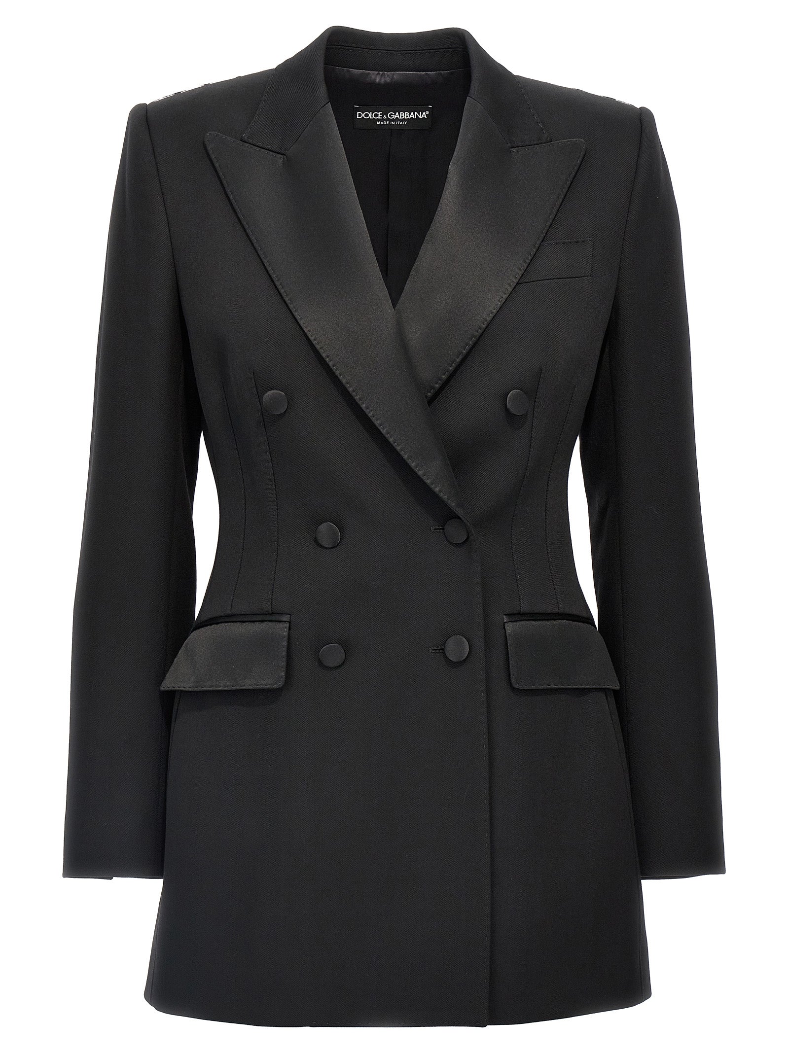 Dolce & Gabbana Black Virgin Wool Blazer Dolce & Gabbana