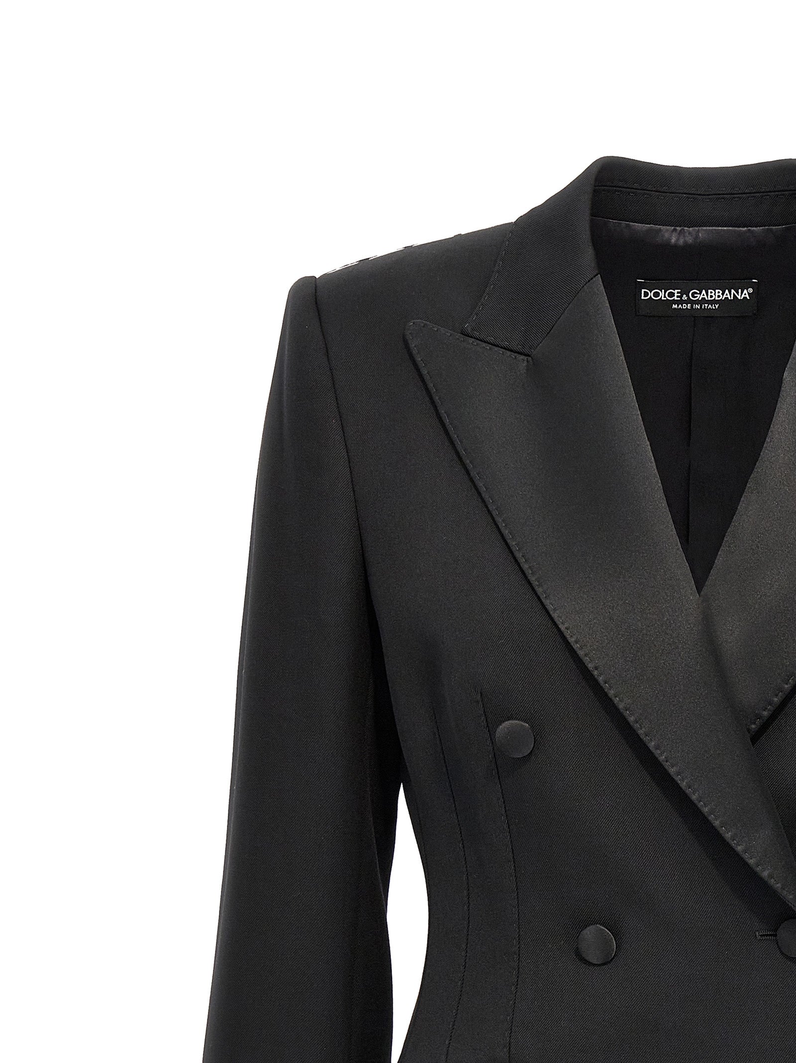 Dolce & Gabbana Black Virgin Wool Blazer Dolce & Gabbana