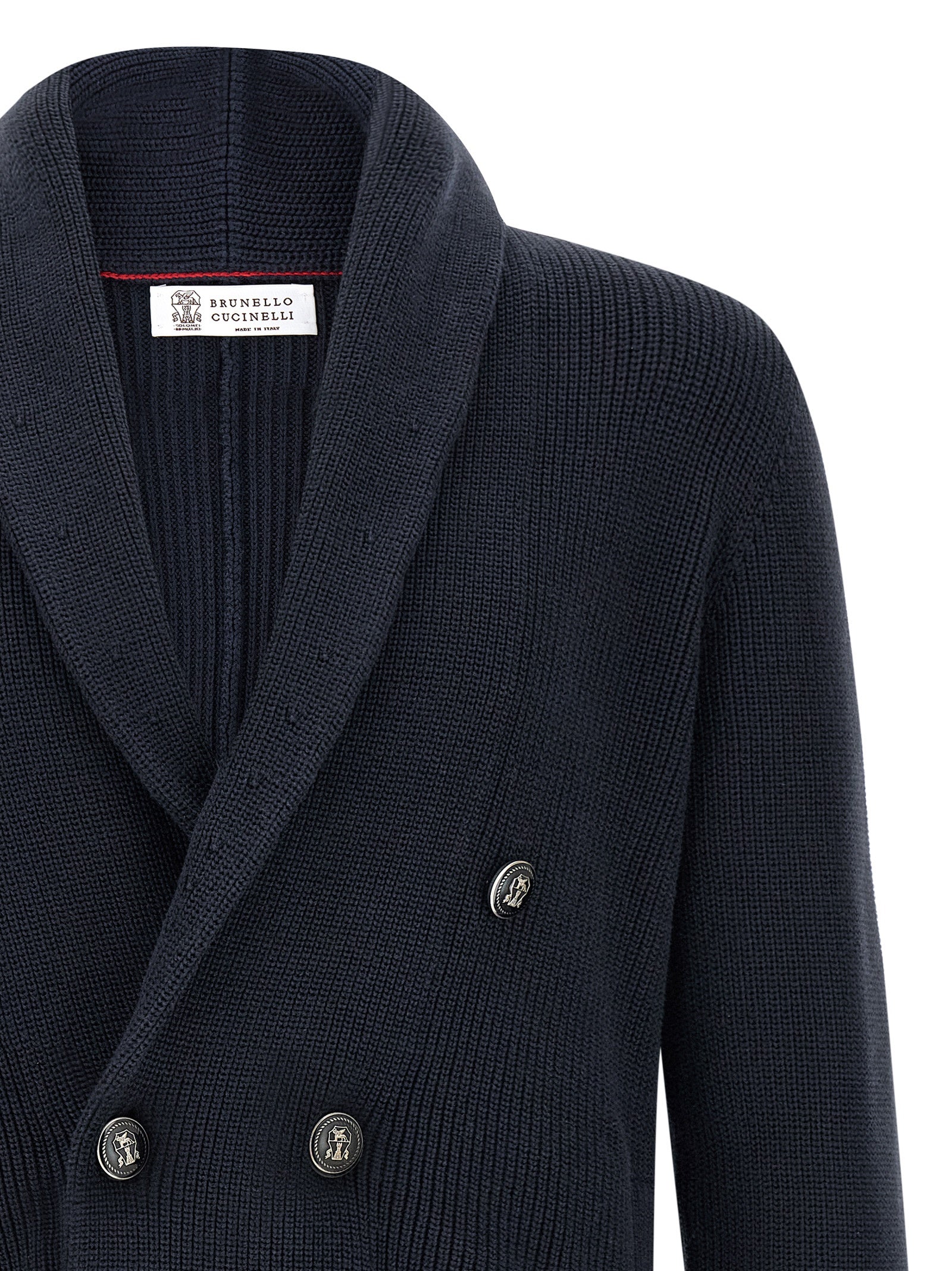 Brunello Cucinelli Blue Cotton Cardigan