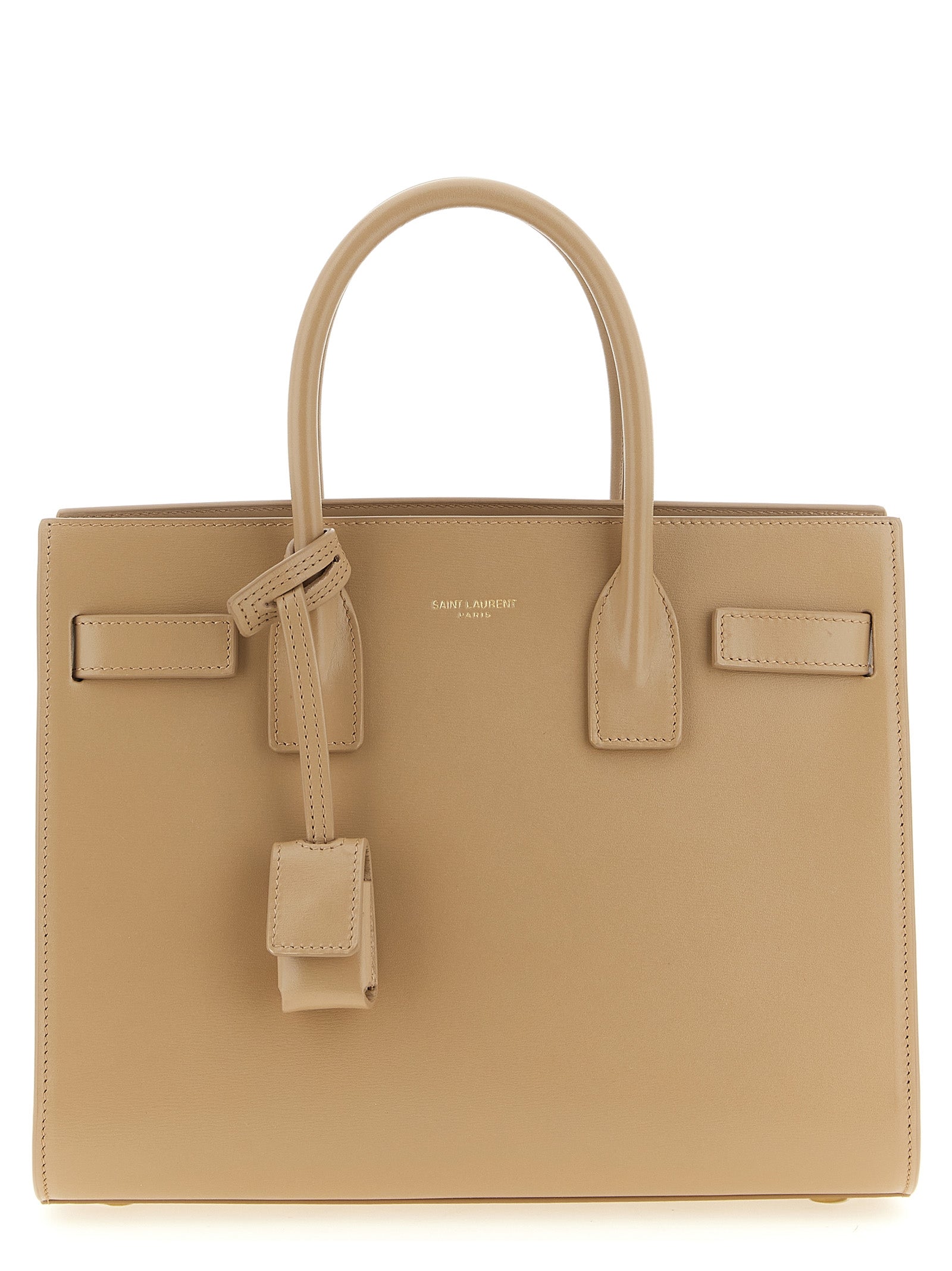 Saint Laurent Beige Calfskin Handbag Saint Laurent