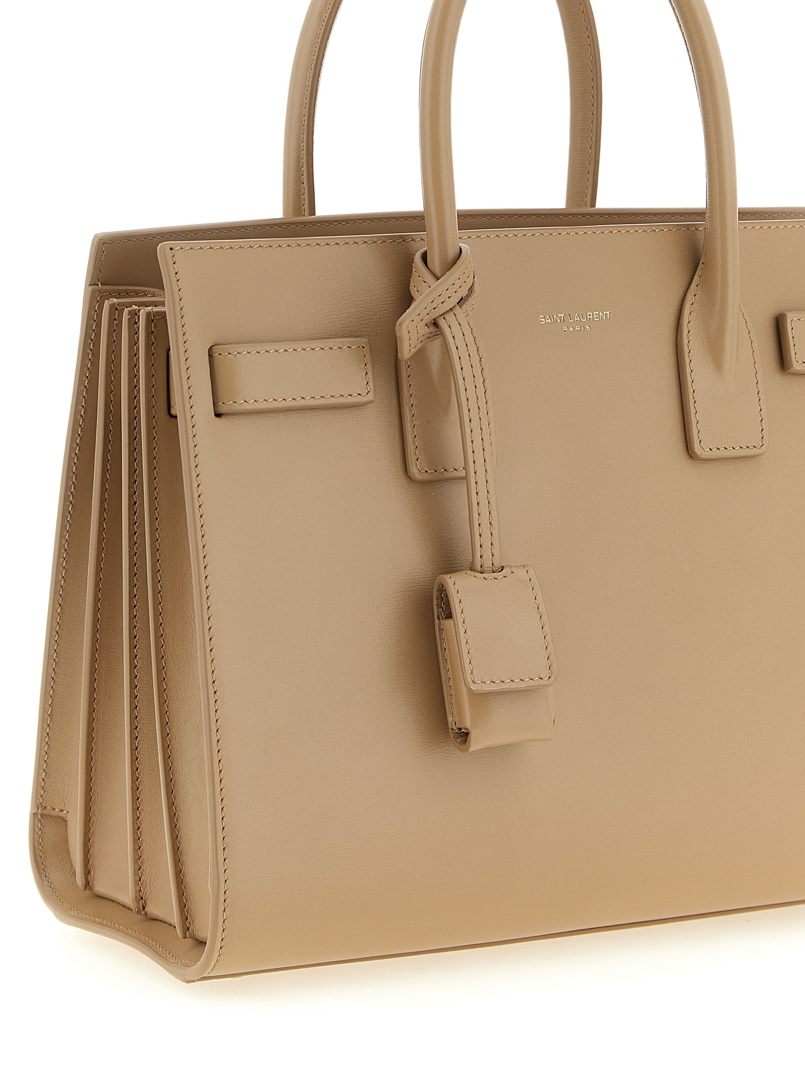Saint Laurent Beige Calfskin Handbag Saint Laurent