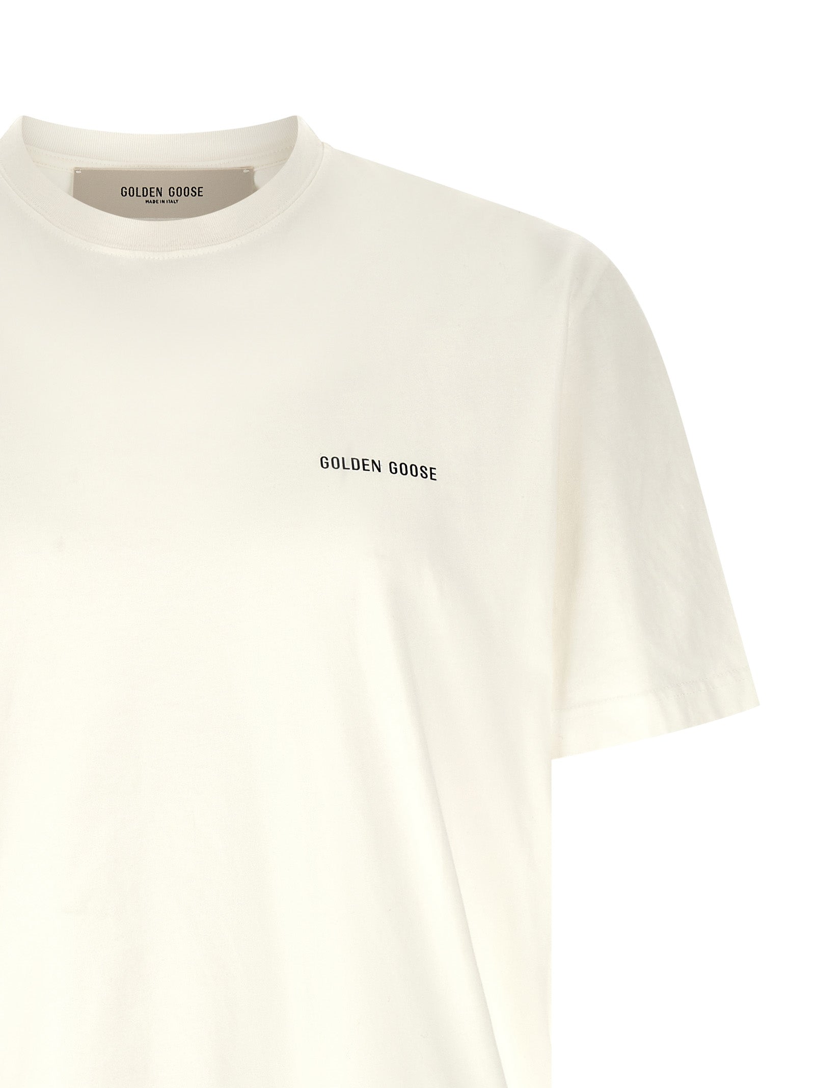 Golden Goose White Cotton T-Shirt Golden Goose