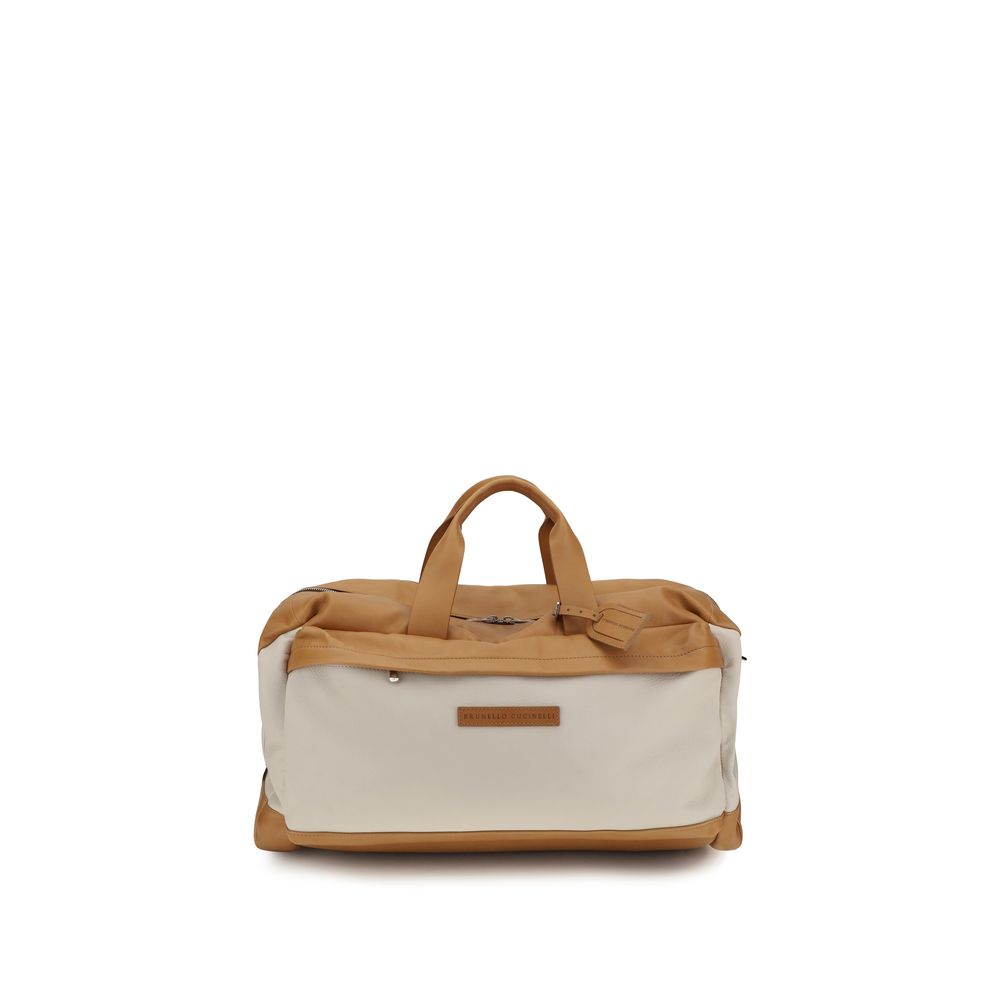 Brunello Cucinelli Beige Calf Leather Bos Taurus Luggage And Travel Brunello Cucinelli